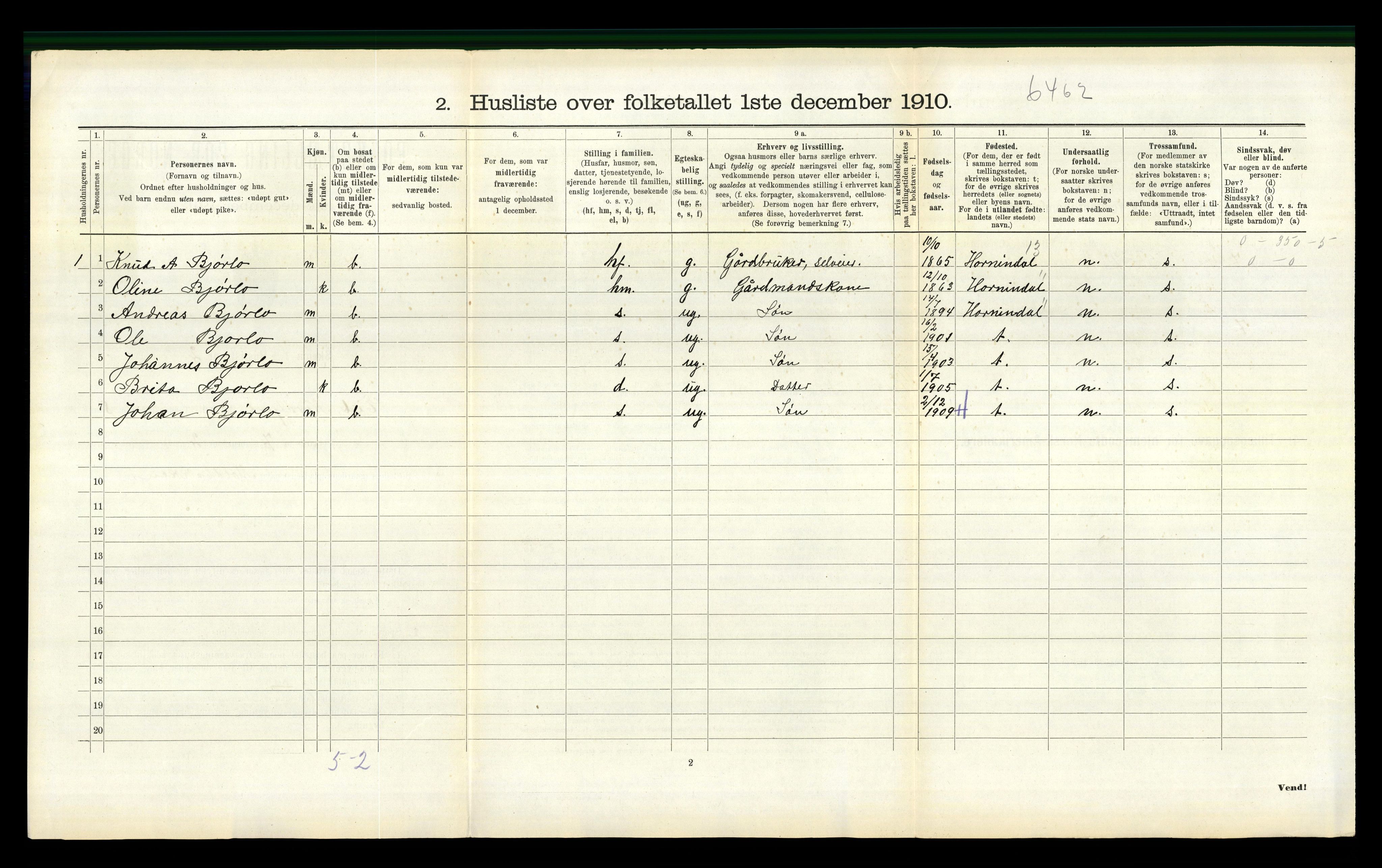 RA, Folketelling 1910 for 1443 Eid herred, 1910, s. 976