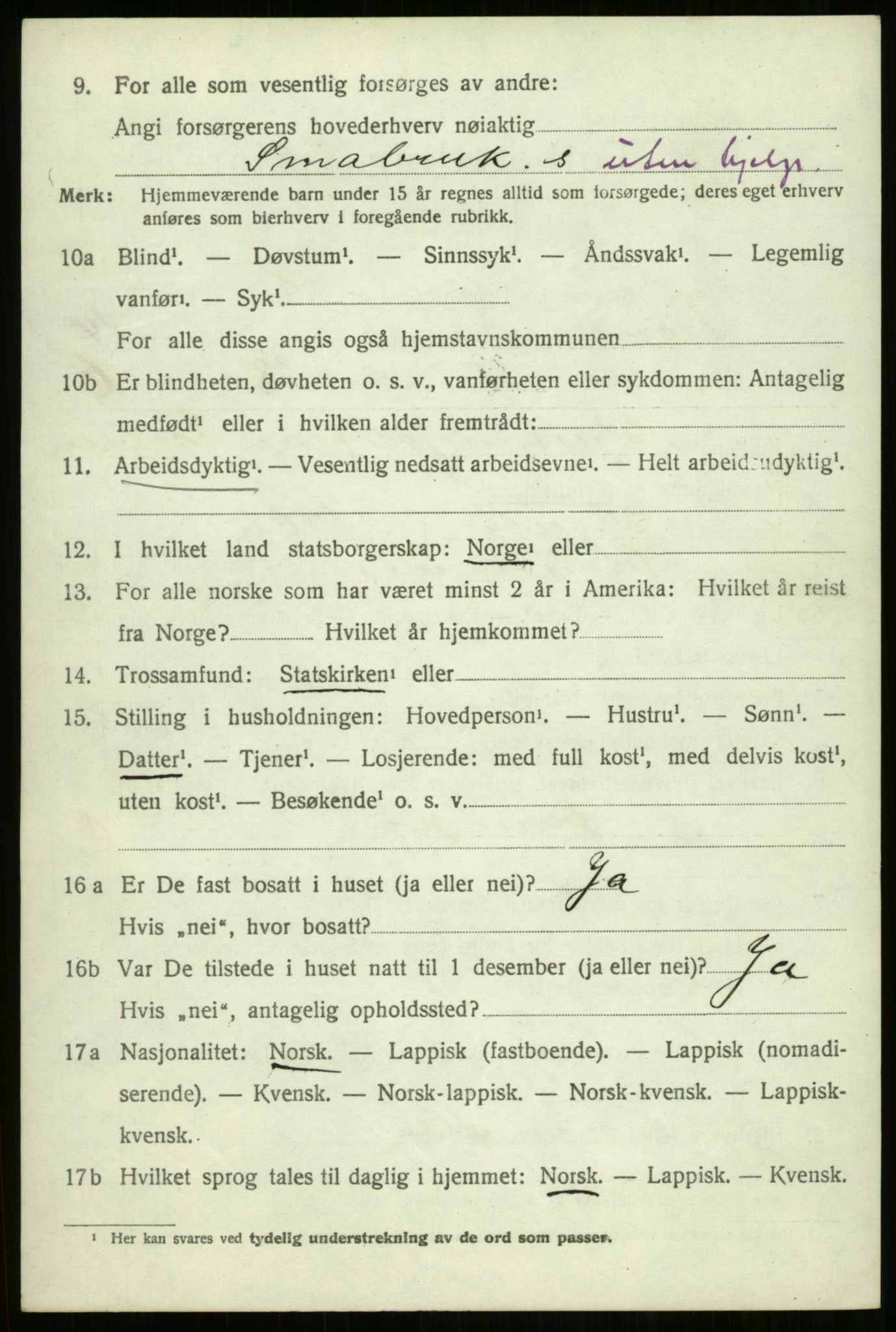 SATØ, Folketelling 1920 for 1914 Trondenes herred, 1920, s. 10298