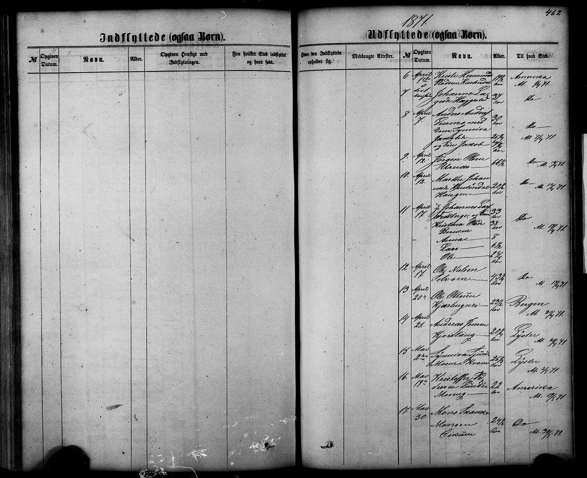 Hafslo sokneprestembete, AV/SAB-A-80301/H/Hab/Haba/L0001: Klokkerbok nr. A 1, 1866-1908, s. 462