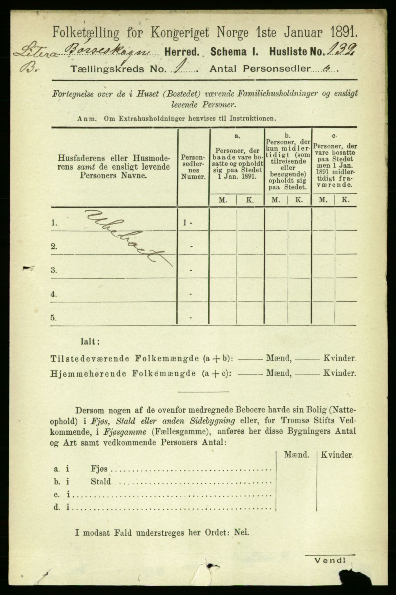 RA, Folketelling 1891 for 1657 Børseskogn herred, 1891, s. 151