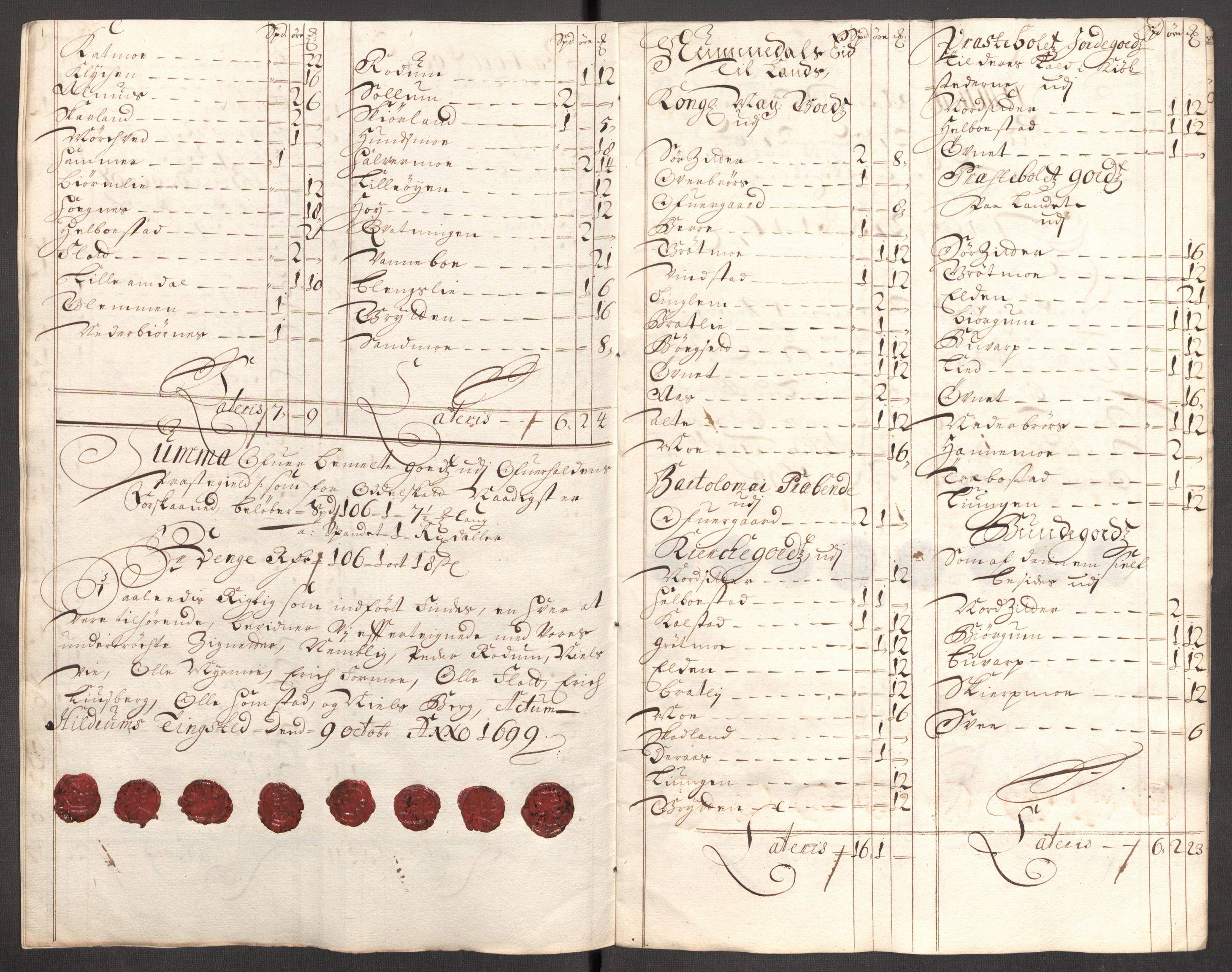 Rentekammeret inntil 1814, Reviderte regnskaper, Fogderegnskap, AV/RA-EA-4092/R64/L4426: Fogderegnskap Namdal, 1699-1700, s. 203