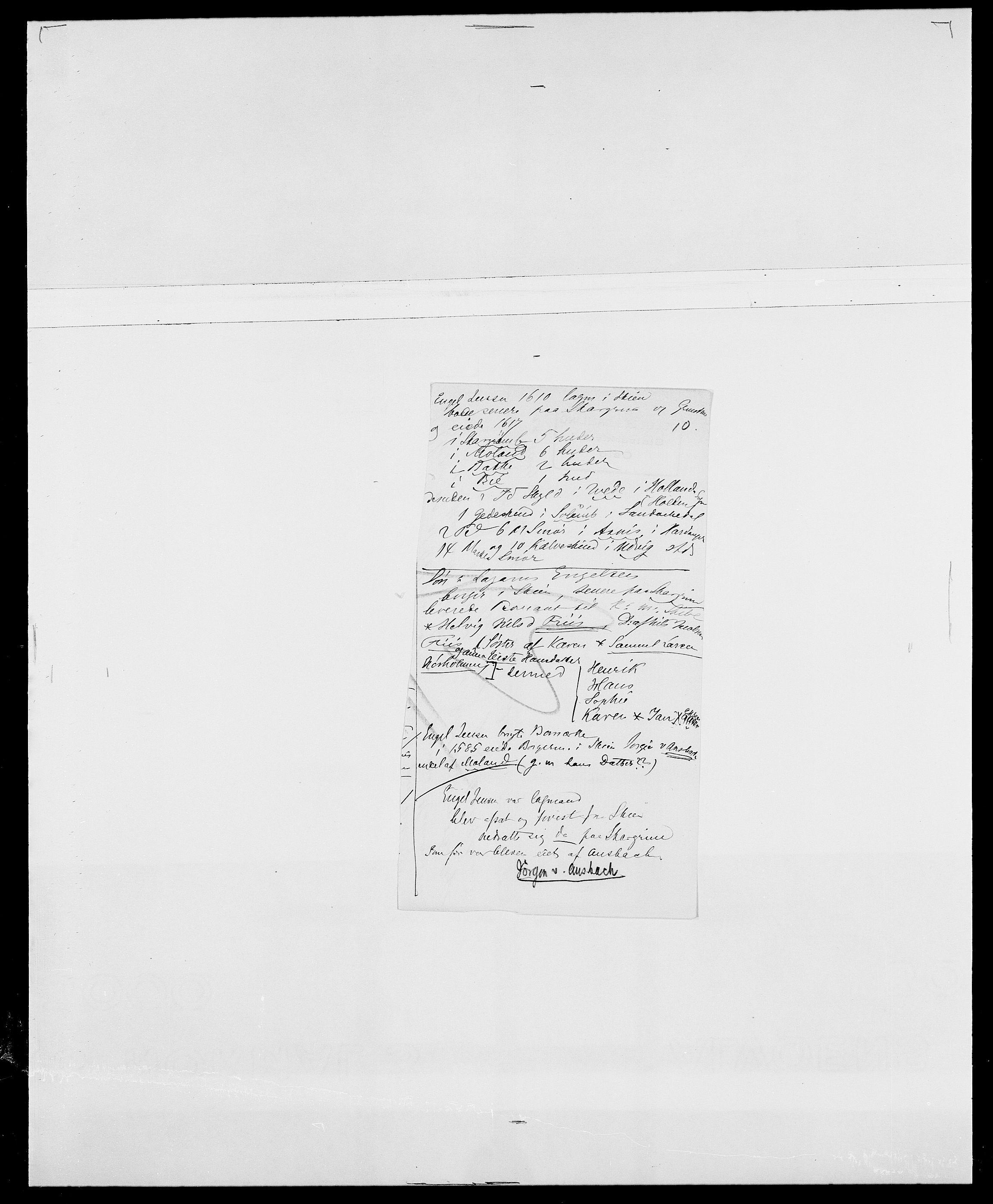 Delgobe, Charles Antoine - samling, AV/SAO-PAO-0038/D/Da/L0001: Aabye - Angerman, s. 267