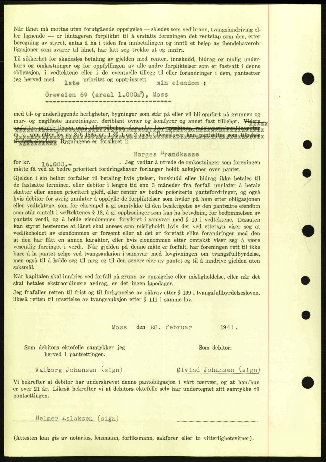 Moss sorenskriveri, SAO/A-10168: Pantebok nr. B10, 1940-1941, Dagboknr: 405/1941