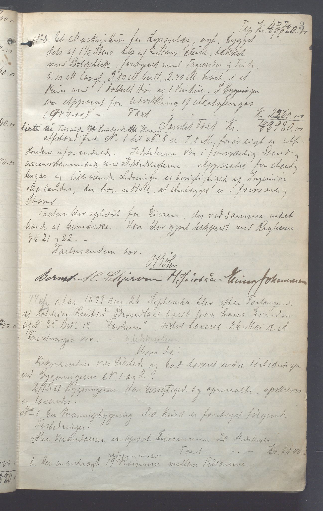 Lensmennene i Aker, OBA/A-10133/F/Fa/L0010: Branntakstprotokoll, 1899-1903, s. 3