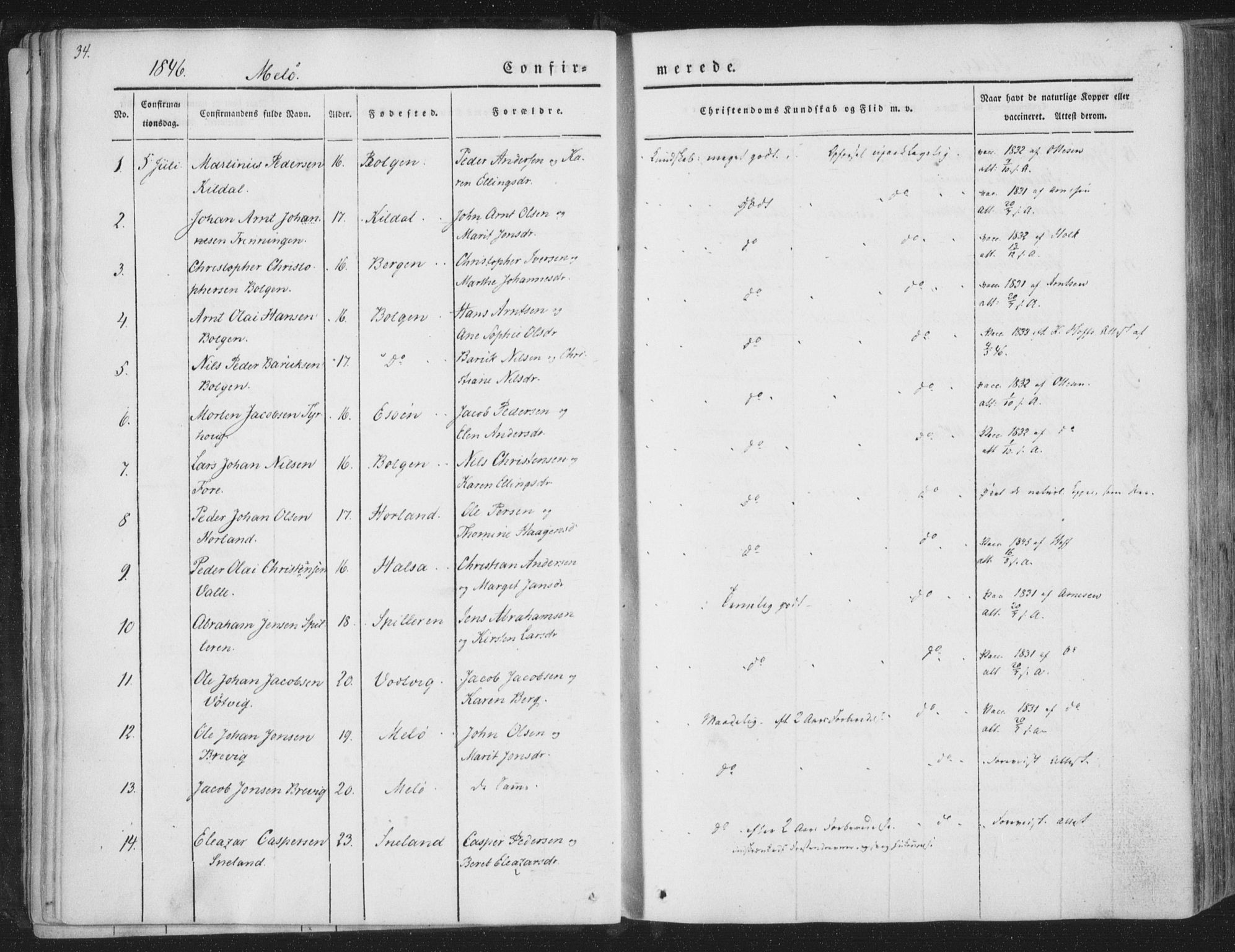 Ministerialprotokoller, klokkerbøker og fødselsregistre - Nordland, AV/SAT-A-1459/841/L0604: Ministerialbok nr. 841A09 /2, 1845-1862, s. 34