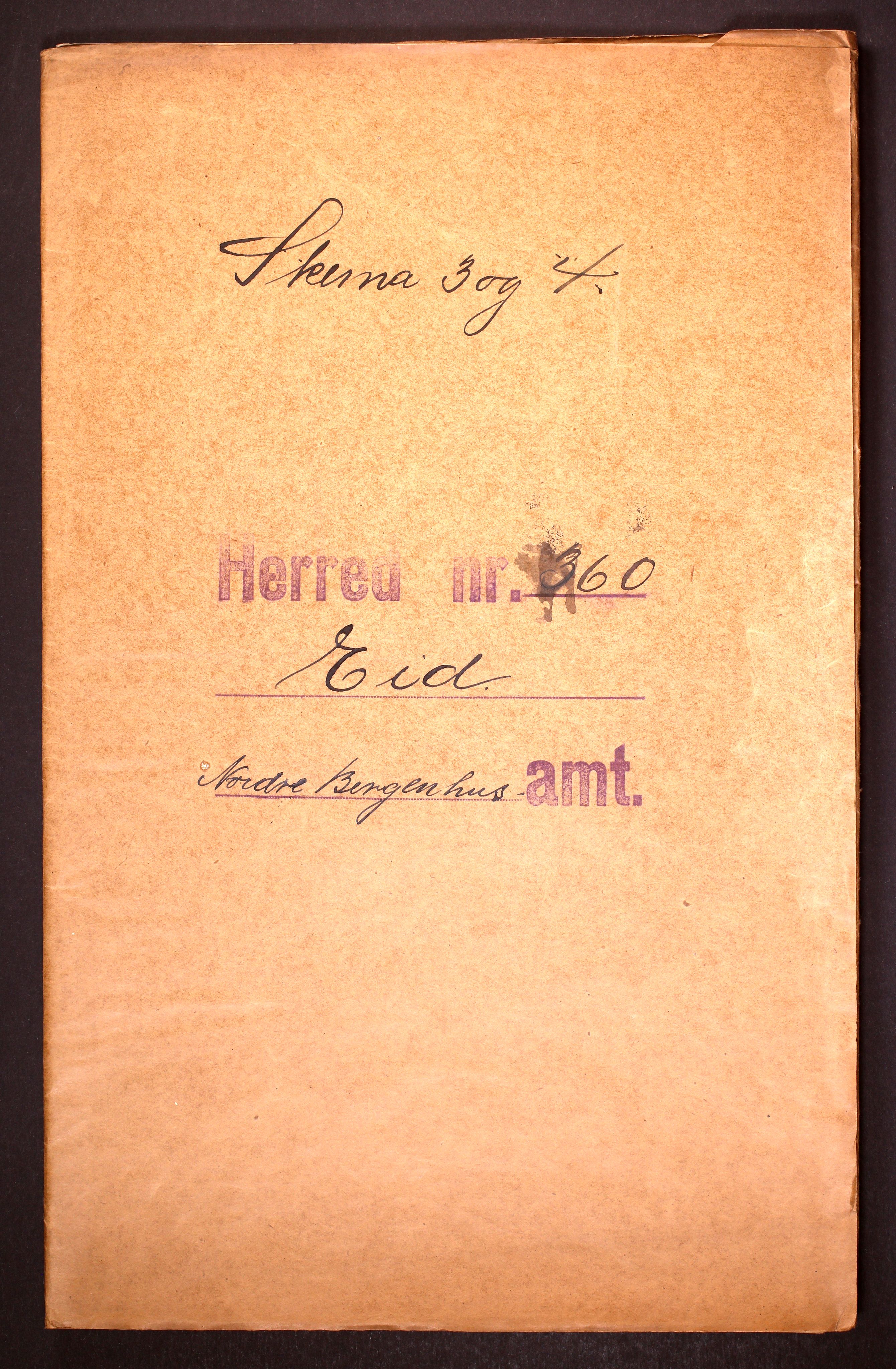 RA, Folketelling 1910 for 1443 Eid herred, 1910, s. 1