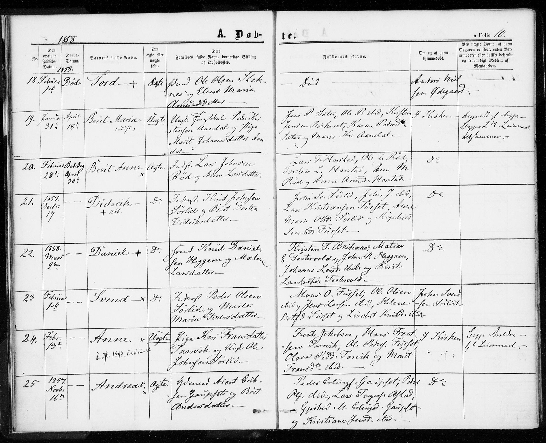 Ministerialprotokoller, klokkerbøker og fødselsregistre - Møre og Romsdal, AV/SAT-A-1454/584/L0965: Ministerialbok nr. 584A05, 1857-1868, s. 10