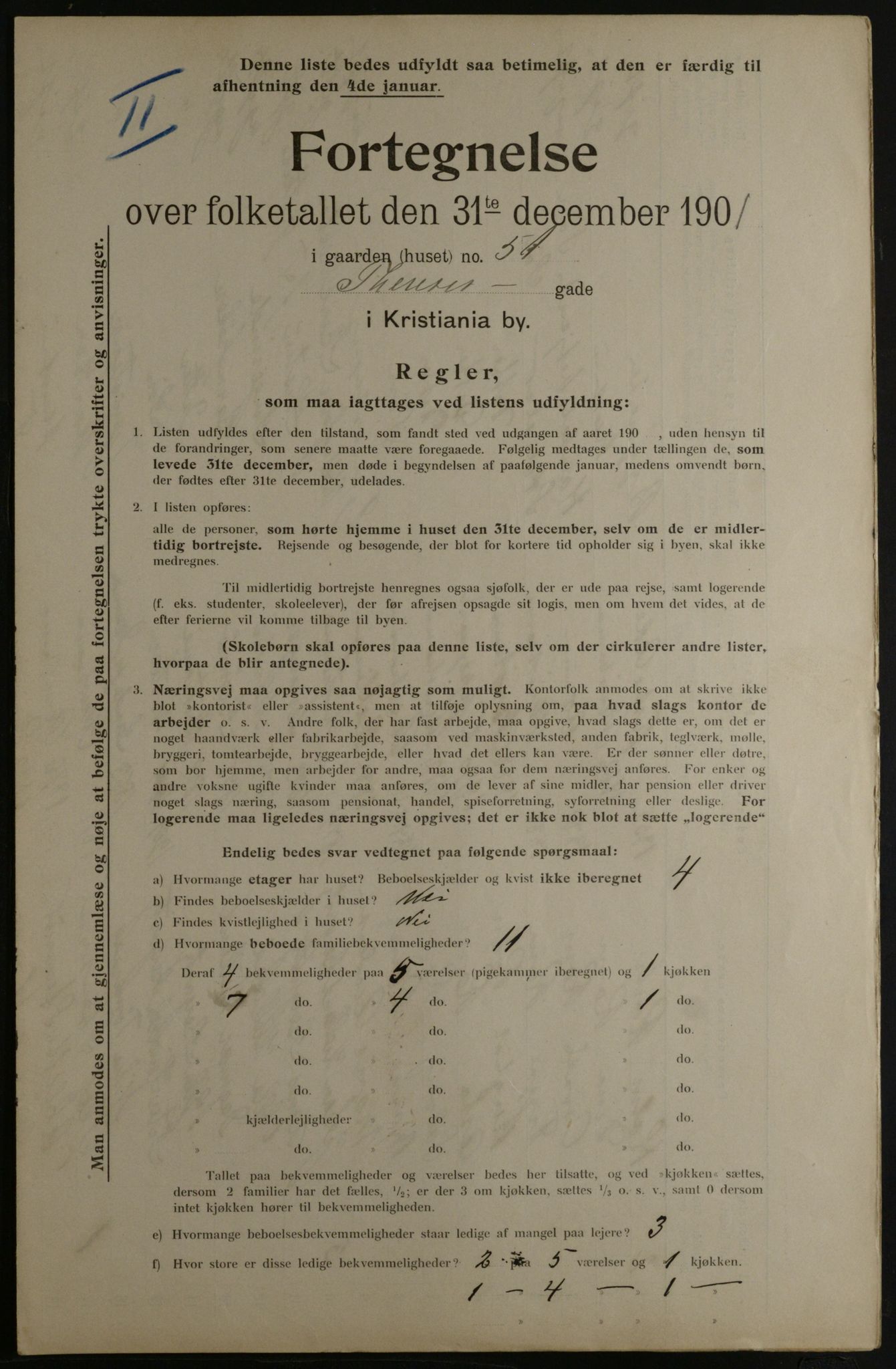 OBA, Kommunal folketelling 31.12.1901 for Kristiania kjøpstad, 1901, s. 16698