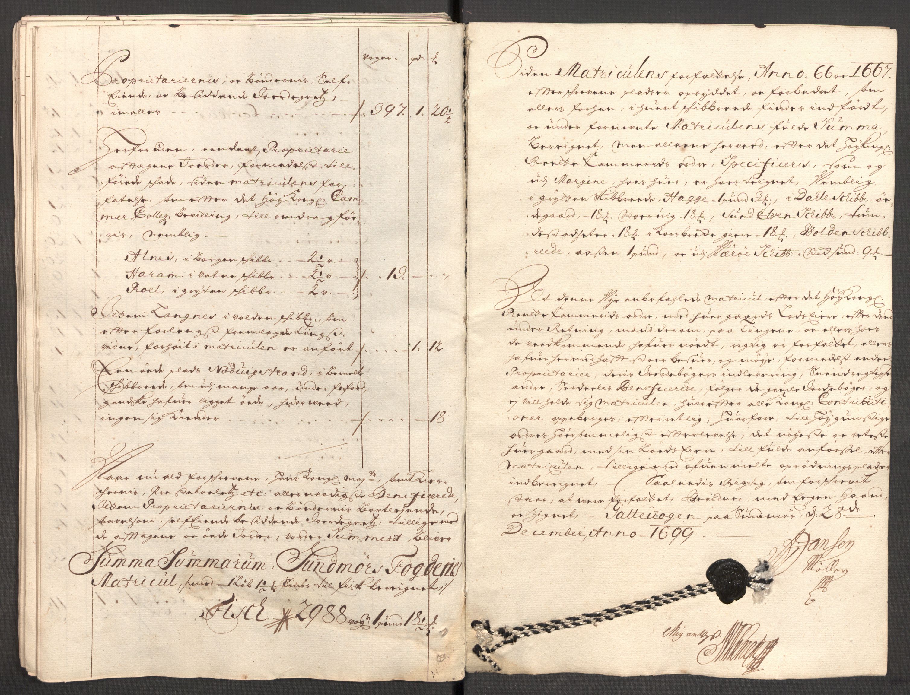 Rentekammeret inntil 1814, Reviderte regnskaper, Fogderegnskap, AV/RA-EA-4092/R54/L3557: Fogderegnskap Sunnmøre, 1699, s. 80