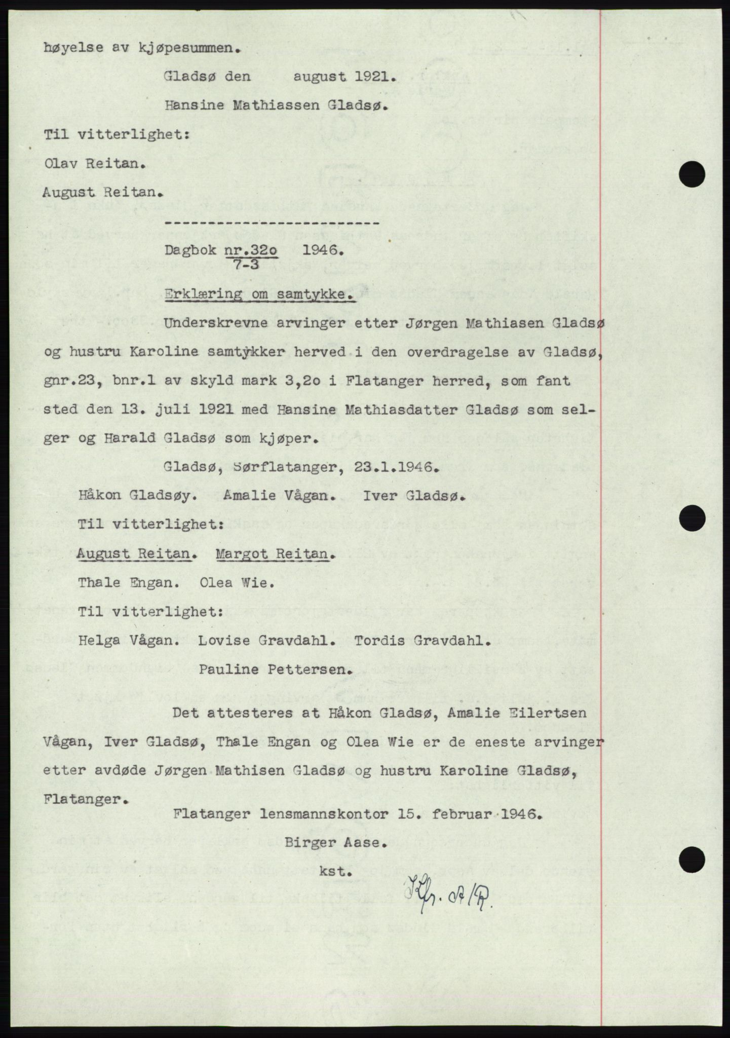 Namdal sorenskriveri, SAT/A-4133/1/2/2C: Pantebok nr. -, 1916-1921, Tingl.dato: 15.09.1921