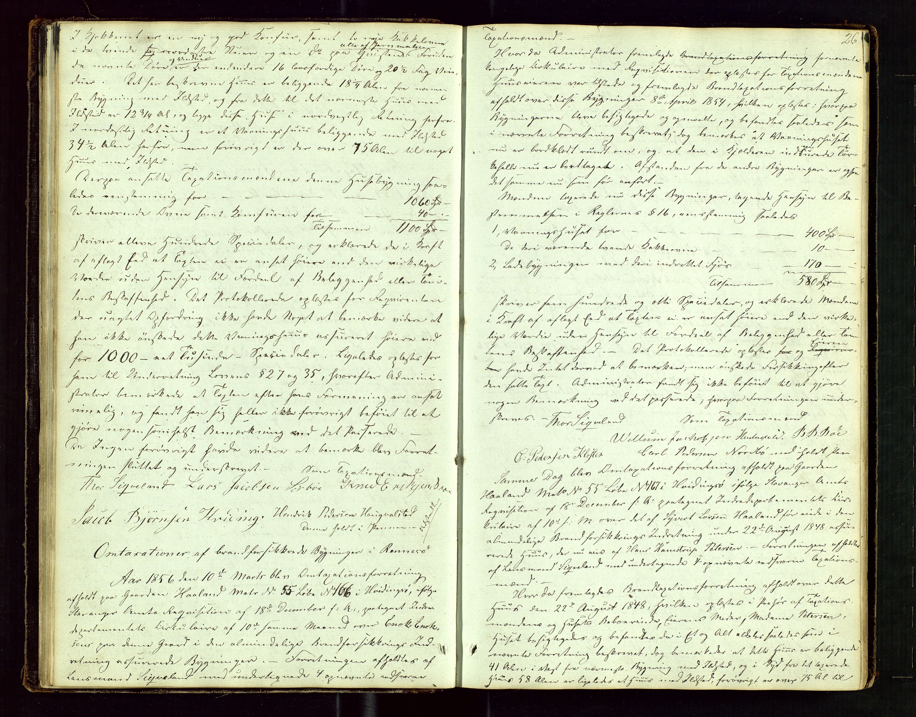 Rennesøy lensmannskontor, AV/SAST-A-100165/Goa/L0001: "Brandtaxations-Protocol for Rennesøe Thinglag", 1846-1923, s. 25b-26a