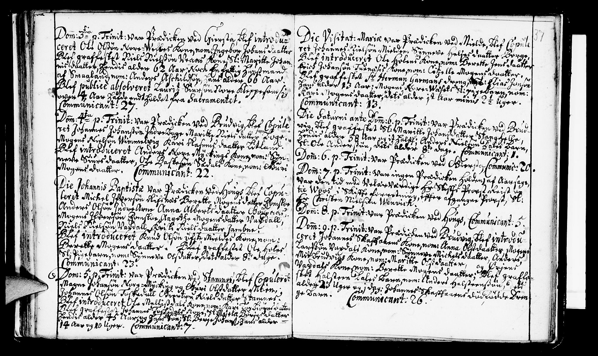 Haus sokneprestembete, AV/SAB-A-75601/H/Haa: Ministerialbok nr. A 2, 1707-1709, s. 37