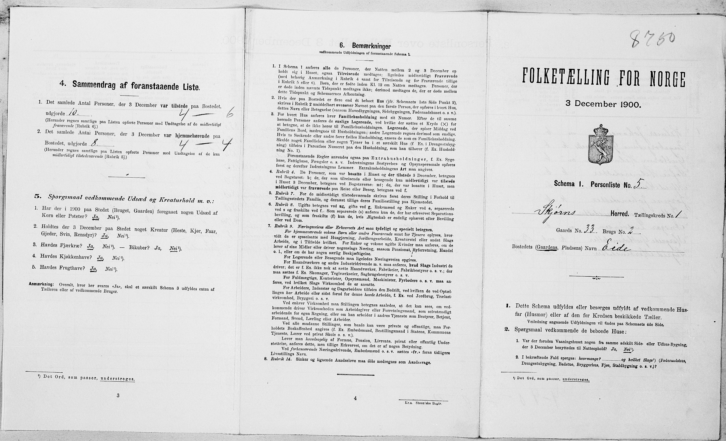 SAT, Folketelling 1900 for 1626 Stjørna herred, 1900, s. 70