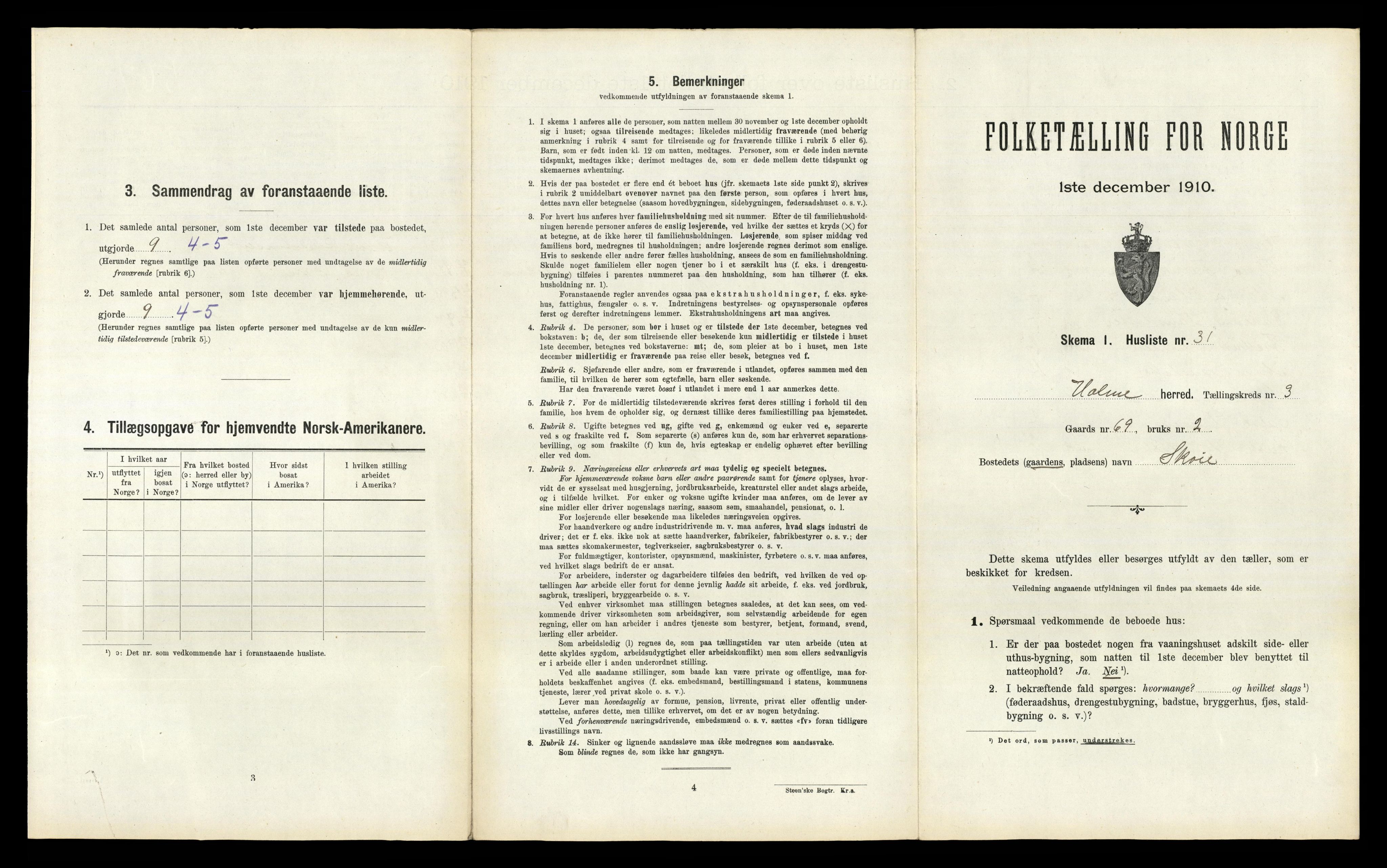 RA, Folketelling 1910 for 1020 Holum herred, 1910, s. 322