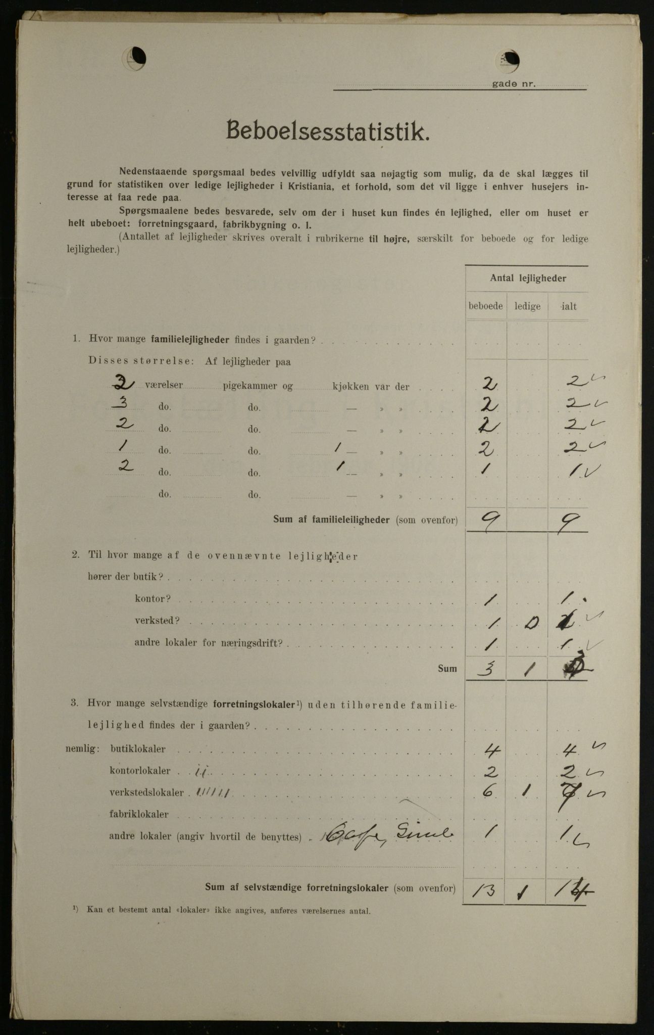 OBA, Kommunal folketelling 1.2.1908 for Kristiania kjøpstad, 1908, s. 93213