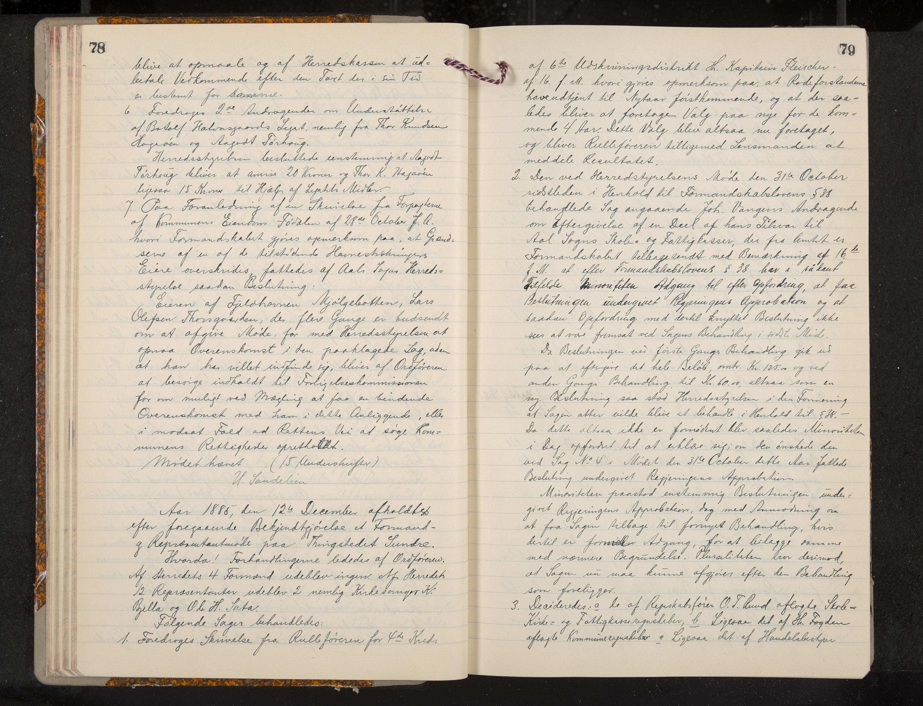 Ål formannskap og sentraladministrasjon, IKAK/0619021/A/Aa/L0004: Utskrift av møtebok, 1881-1901, s. 78-79