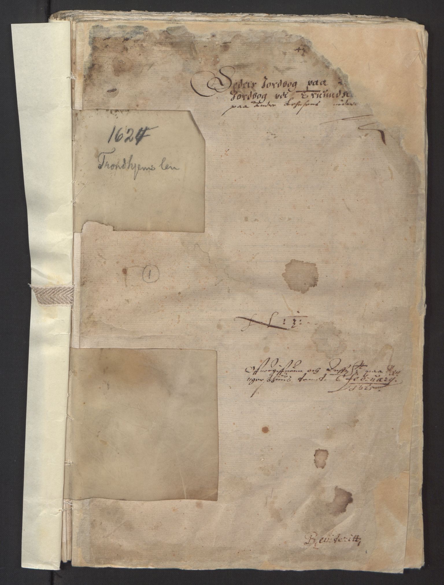 Stattholderembetet 1572-1771, AV/RA-EA-2870/Ek/L0013/0001: Jordebøker til utlikning av rosstjeneste 1624-1626: / Odelsjordebøker for Trondheim len, 1624-1625, s. 3