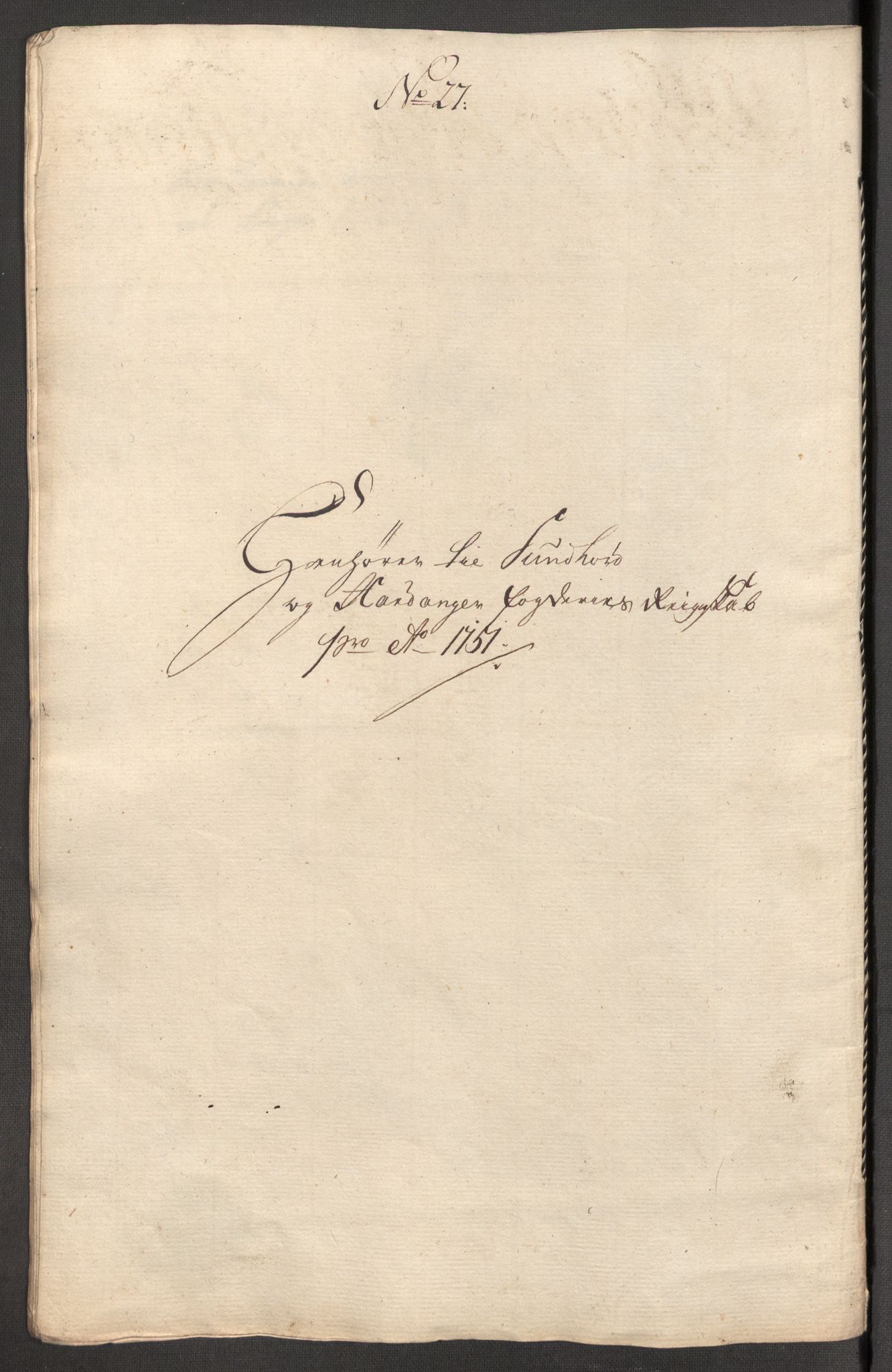 Rentekammeret inntil 1814, Reviderte regnskaper, Fogderegnskap, RA/EA-4092/R48/L3056: Fogderegnskap Sunnhordland og Hardanger, 1751, s. 252