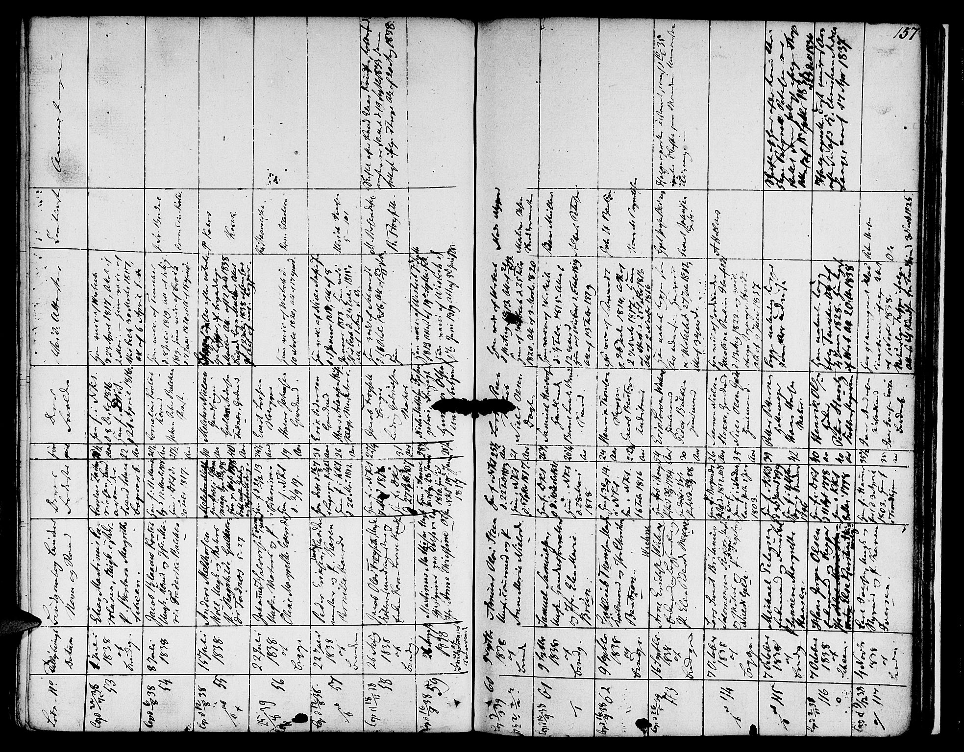 Nykirken Sokneprestembete, SAB/A-77101/H/Hab: Klokkerbok nr. A 2, 1782-1847, s. 157