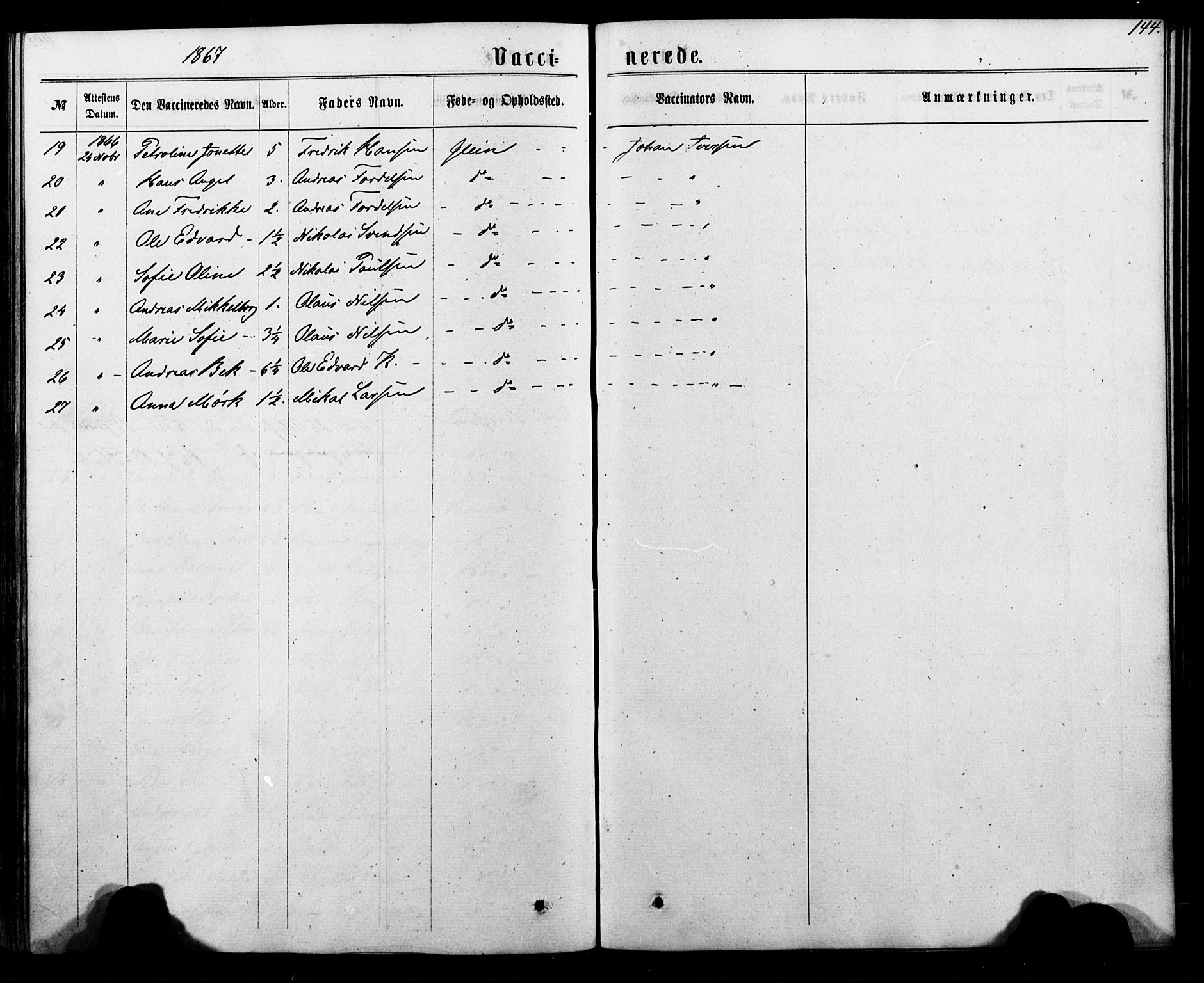 Ministerialprotokoller, klokkerbøker og fødselsregistre - Nordland, AV/SAT-A-1459/835/L0524: Ministerialbok nr. 835A02, 1865-1880, s. 144