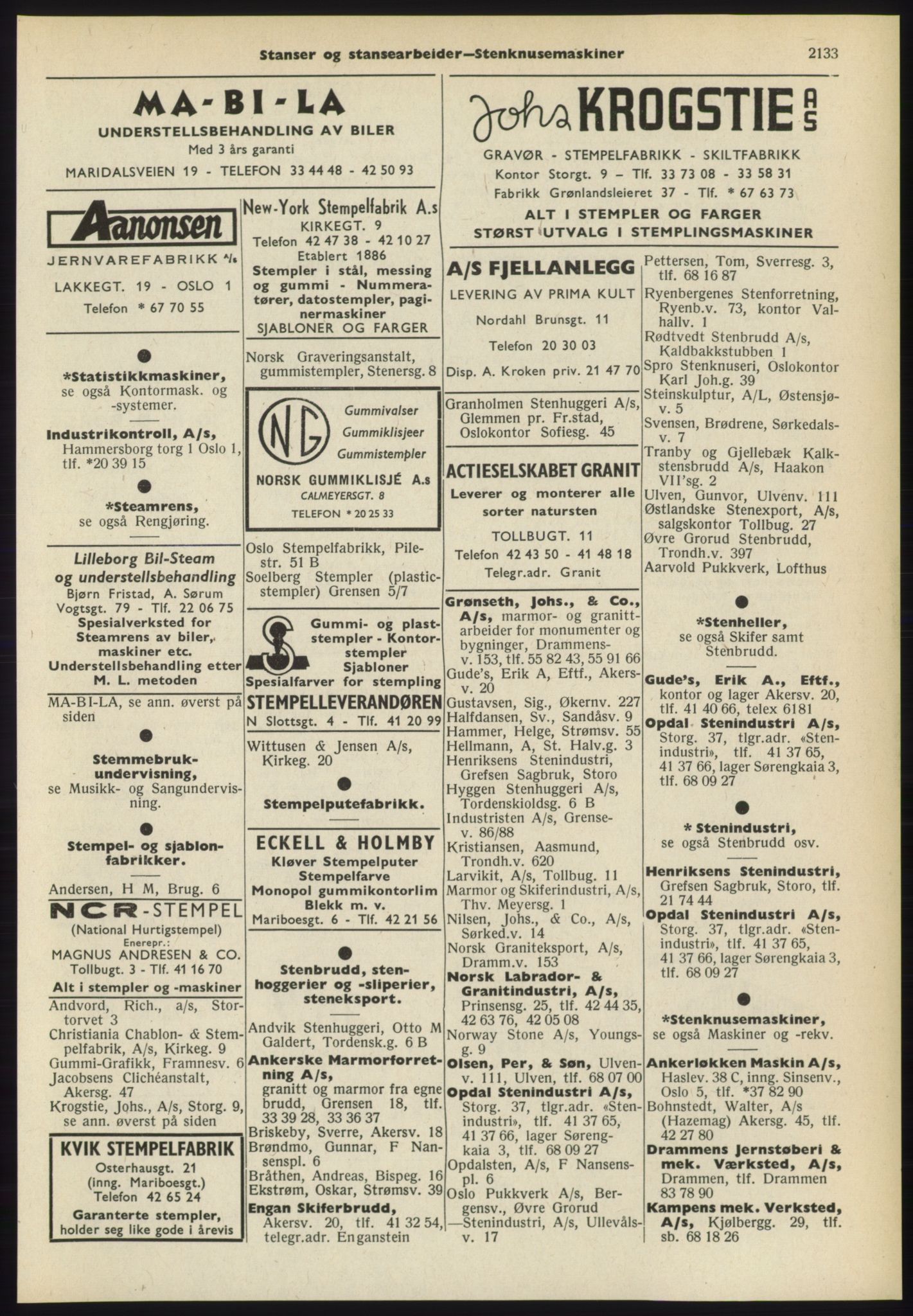 Kristiania/Oslo adressebok, PUBL/-, 1965-1966, s. 2133