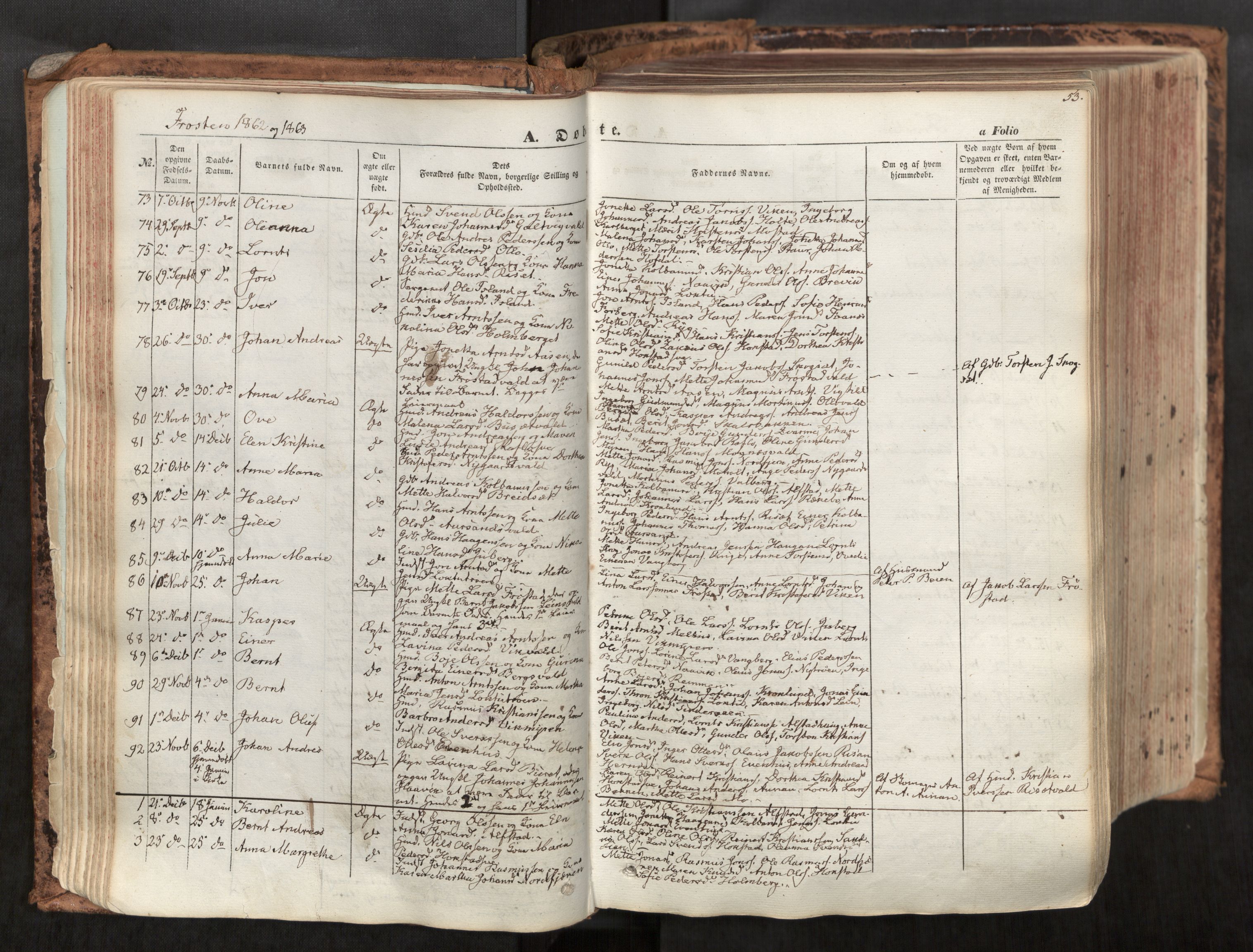 Ministerialprotokoller, klokkerbøker og fødselsregistre - Nord-Trøndelag, AV/SAT-A-1458/713/L0116: Ministerialbok nr. 713A07, 1850-1877, s. 53