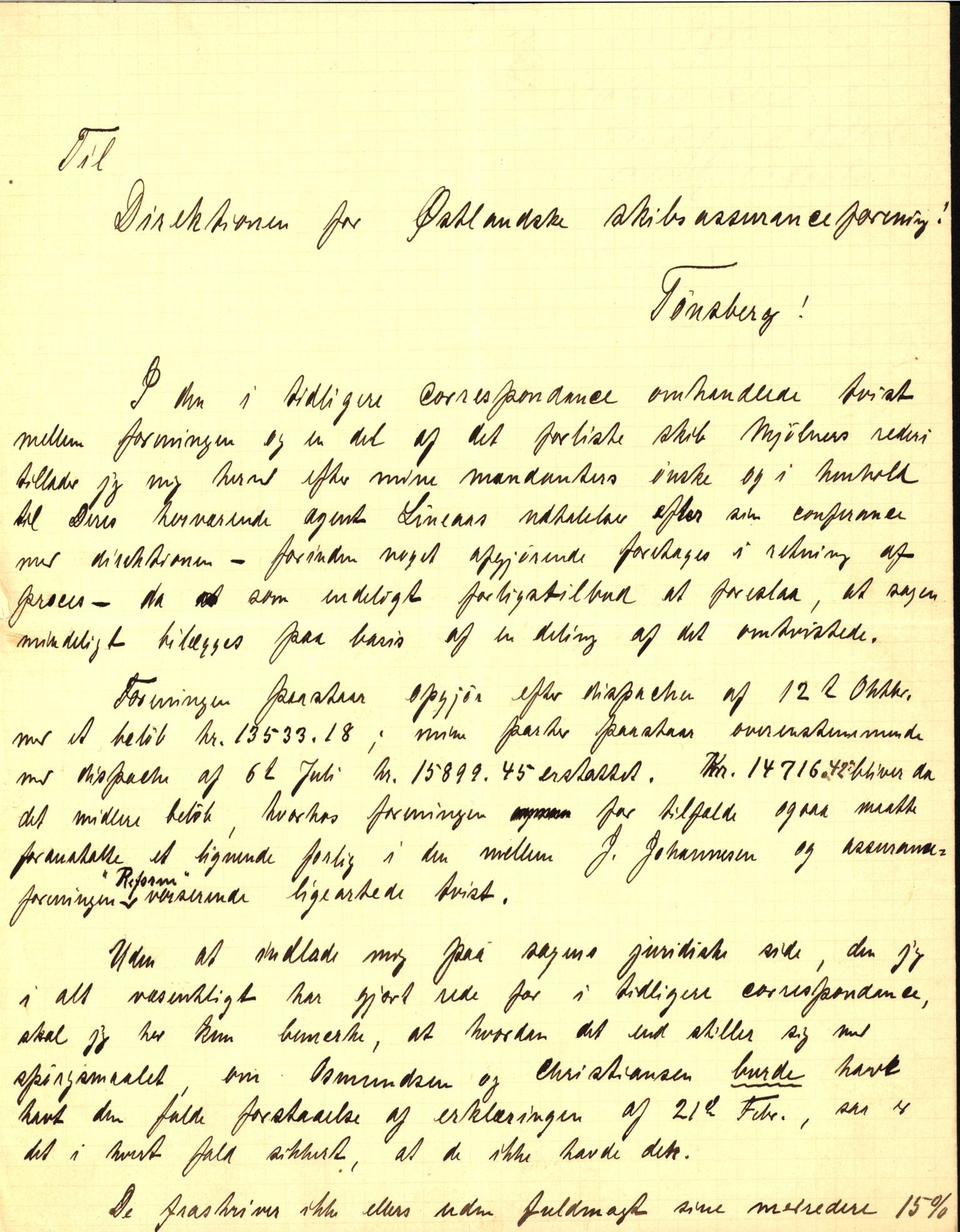 Pa 63 - Østlandske skibsassuranceforening, VEMU/A-1079/G/Ga/L0022/0007: Havaridokumenter / Nyassa, Mjølner, 1888, s. 130