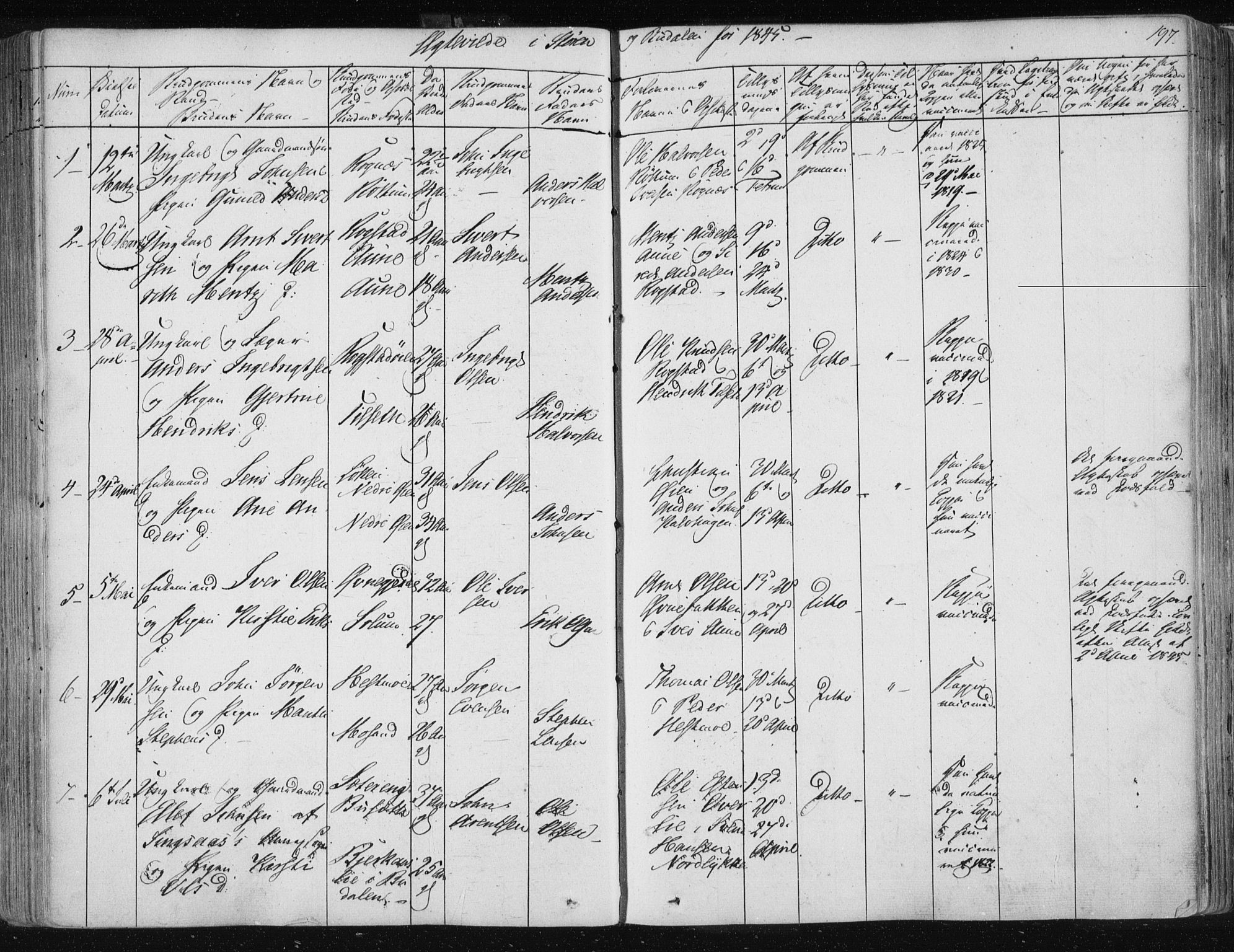 Ministerialprotokoller, klokkerbøker og fødselsregistre - Sør-Trøndelag, AV/SAT-A-1456/687/L0997: Ministerialbok nr. 687A05 /1, 1843-1848, s. 197