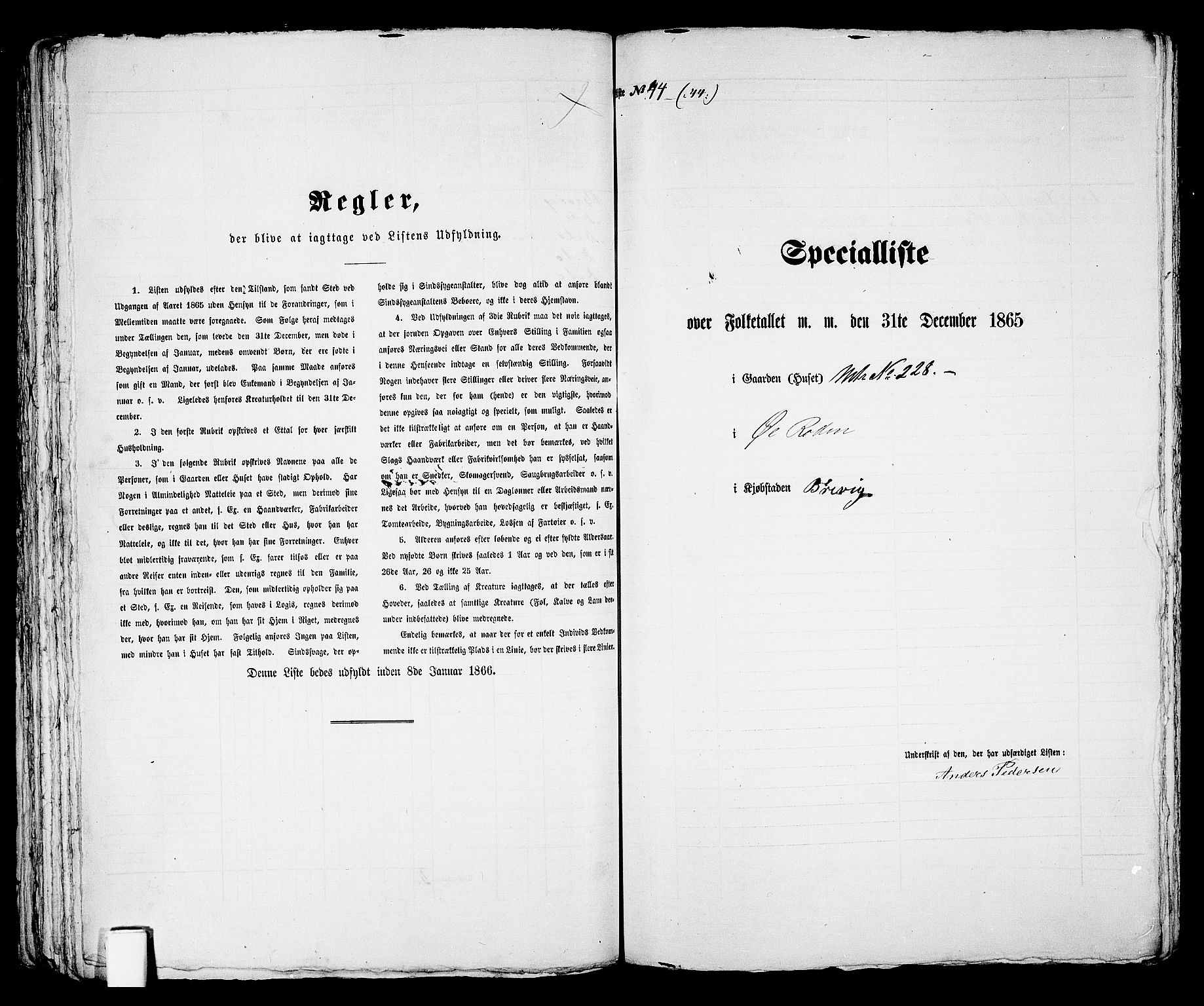 RA, Folketelling 1865 for 0804P Brevik prestegjeld, 1865, s. 96