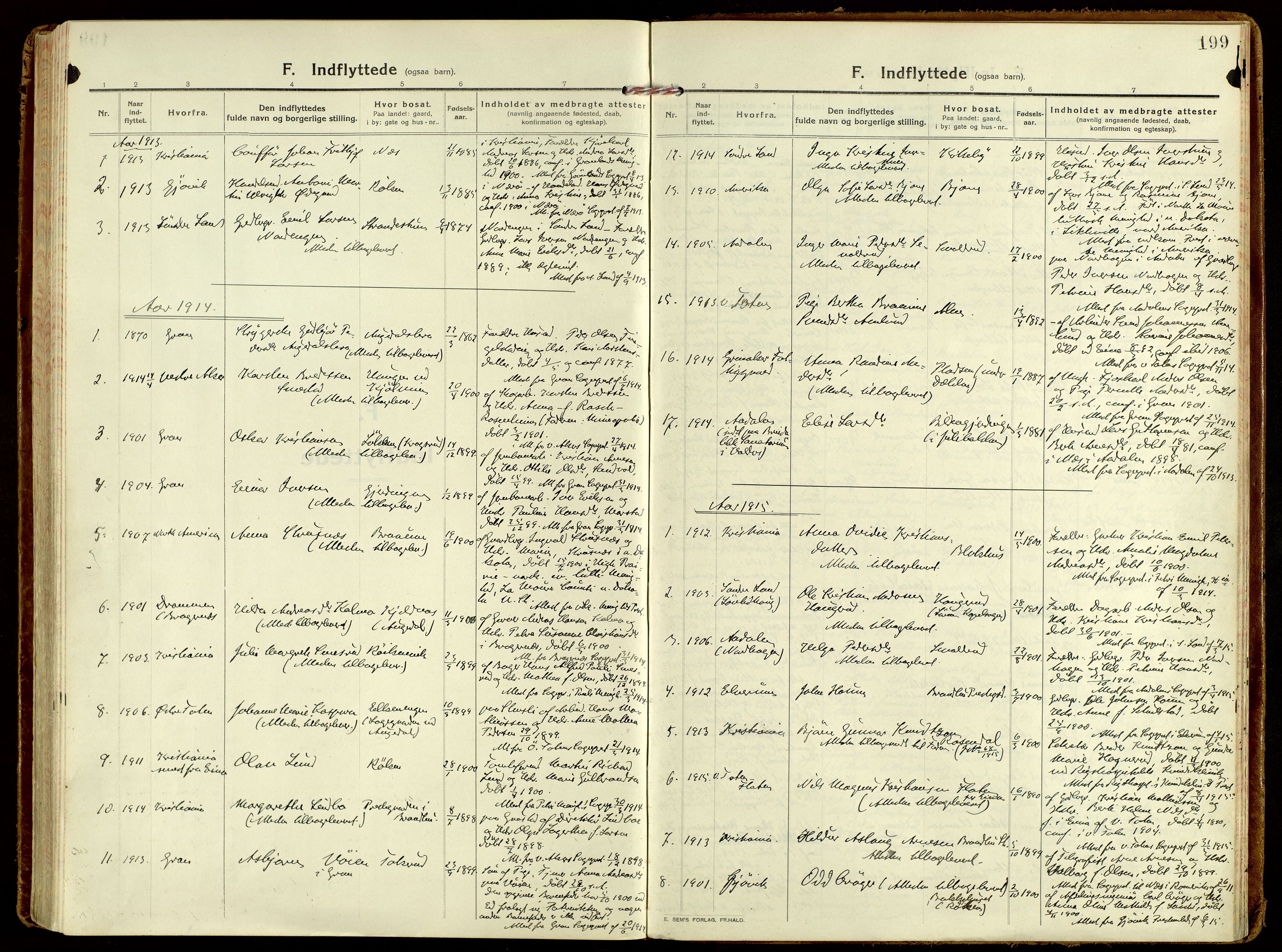 Brandbu prestekontor, SAH/PREST-114/H/Ha/Haa/L0004: Ministerialbok nr. 4, 1913-1923, s. 199