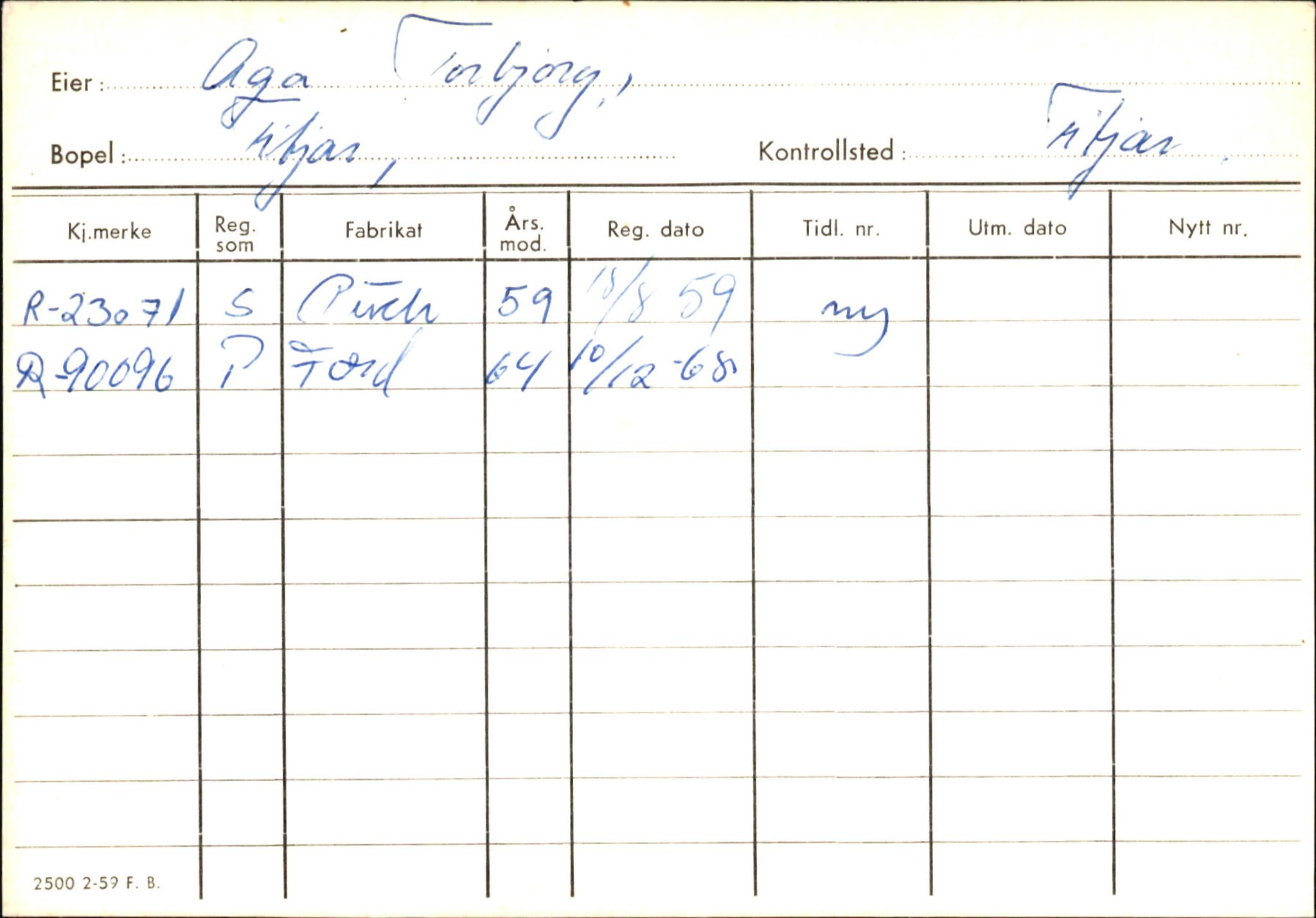 Statens vegvesen, Hordaland vegkontor, SAB/A-5201/2/Ha/L0001: R-eierkort A, 1920-1971, s. 128