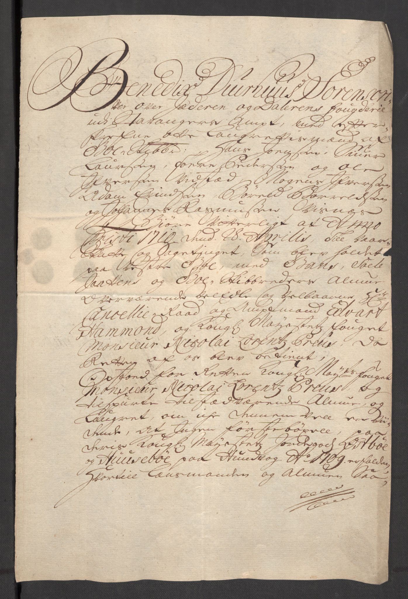 Rentekammeret inntil 1814, Reviderte regnskaper, Fogderegnskap, AV/RA-EA-4092/R46/L2734: Fogderegnskap Jæren og Dalane, 1709-1710, s. 28