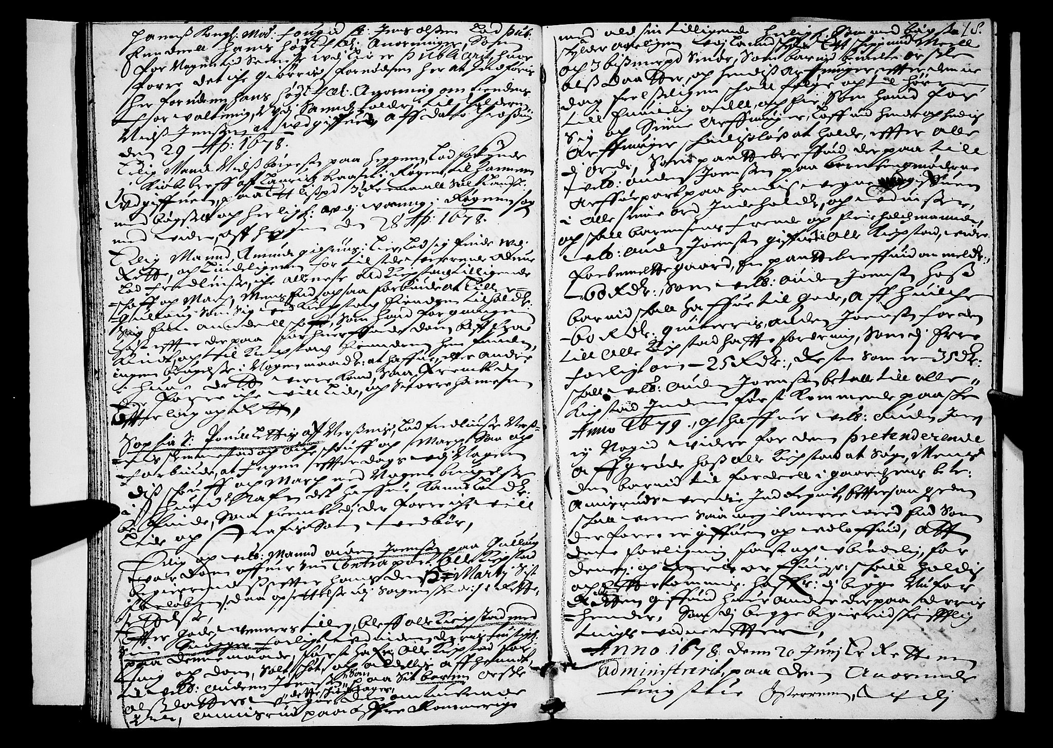 Lier, Røyken og Hurum sorenskriveri, AV/SAKO-A-89/F/Fa/L0019: Tingbok, 1678, s. 18
