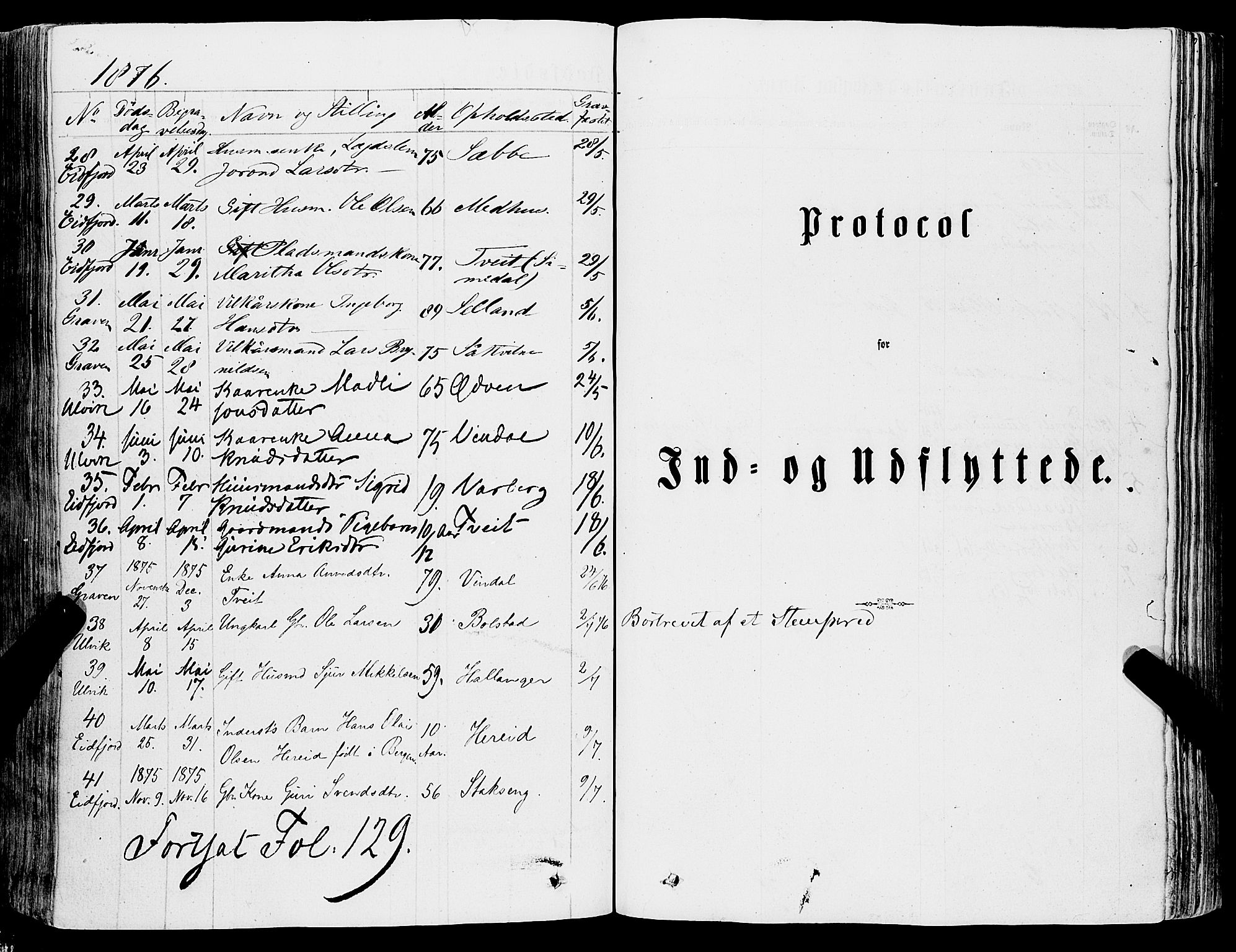 Ulvik sokneprestembete, SAB/A-78801/H/Haa: Ministerialbok nr. A 15, 1864-1878