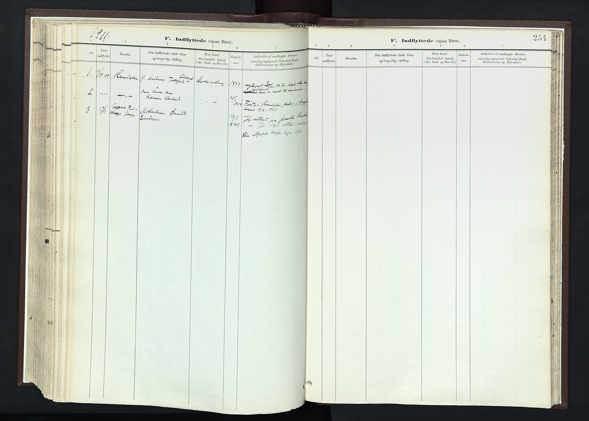 Trysil prestekontor, SAH/PREST-046/H/Ha/Haa/L0013: Ministerialbok nr. 13, 1898-1911, s. 254