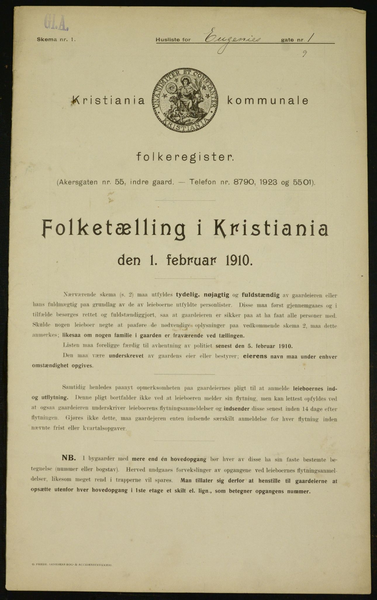 OBA, Kommunal folketelling 1.2.1910 for Kristiania, 1910, s. 21279