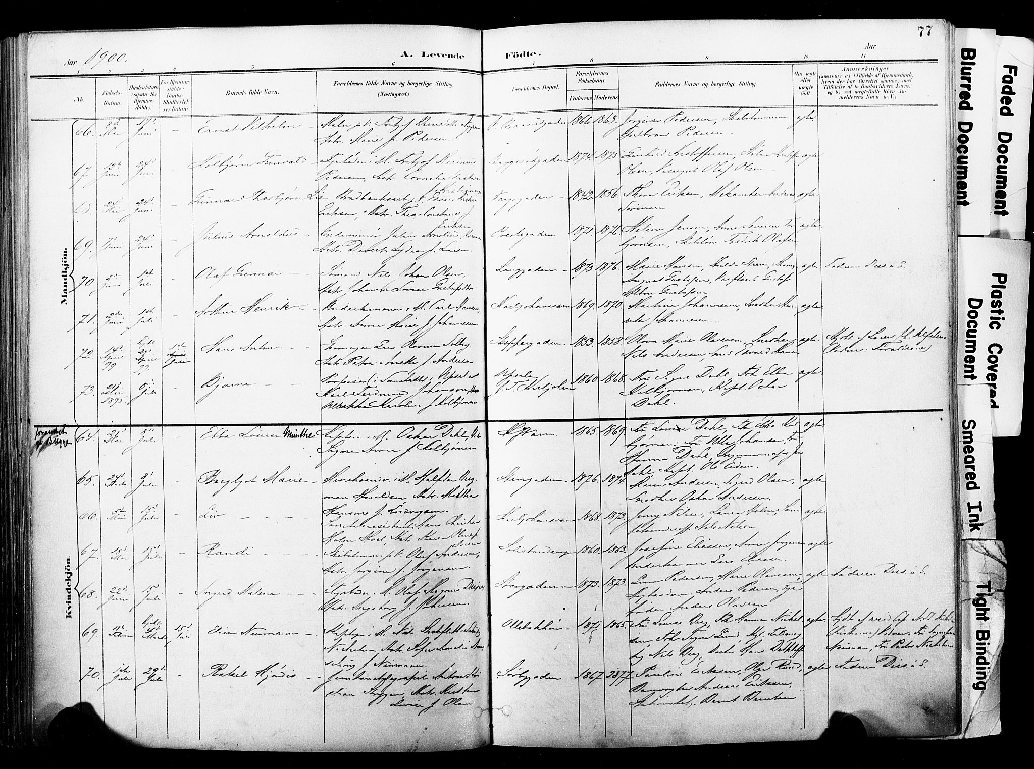 Horten kirkebøker, AV/SAKO-A-348/F/Fa/L0005: Ministerialbok nr. 5, 1896-1904, s. 77