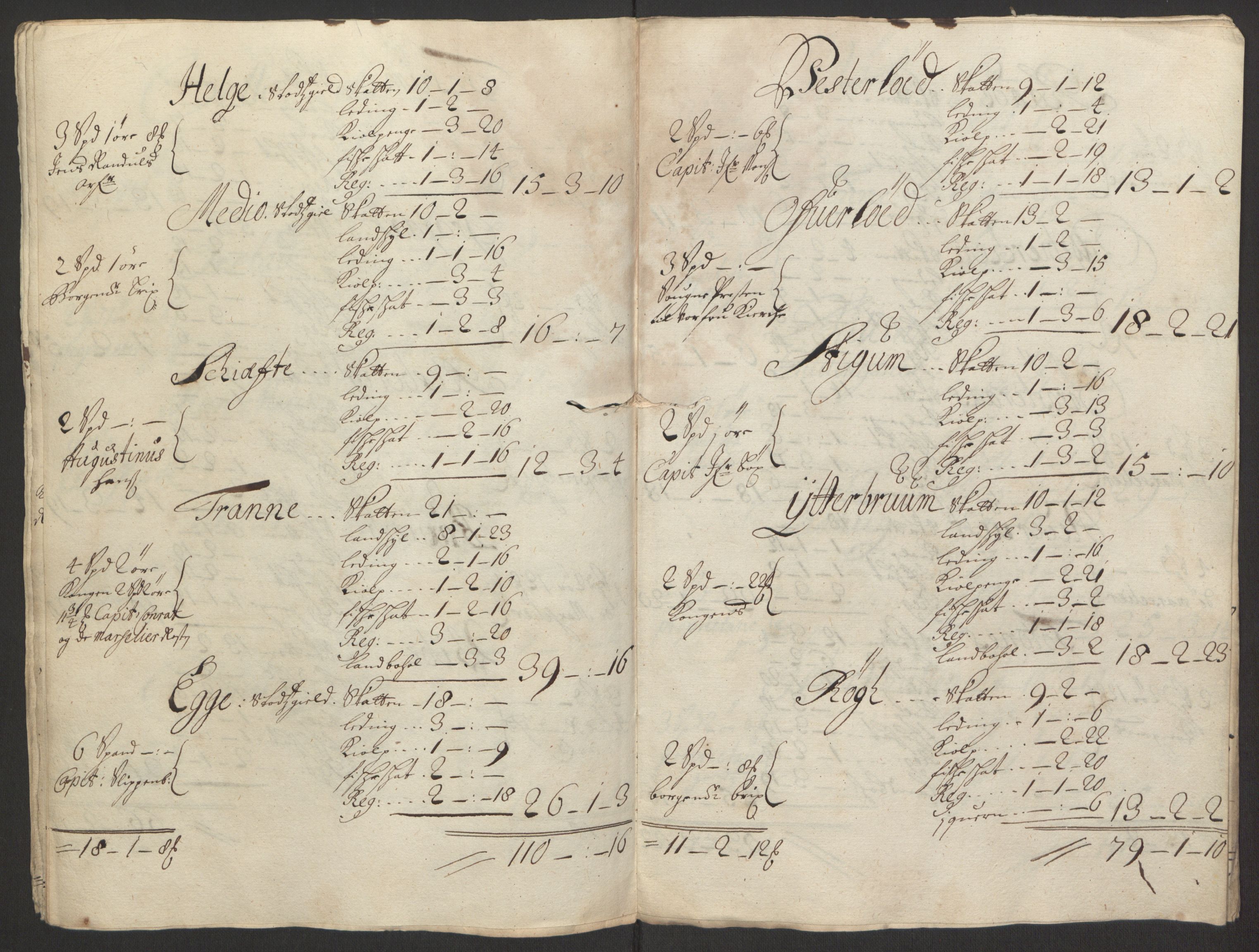 Rentekammeret inntil 1814, Reviderte regnskaper, Fogderegnskap, AV/RA-EA-4092/R63/L4308: Fogderegnskap Inderøy, 1692-1694, s. 209