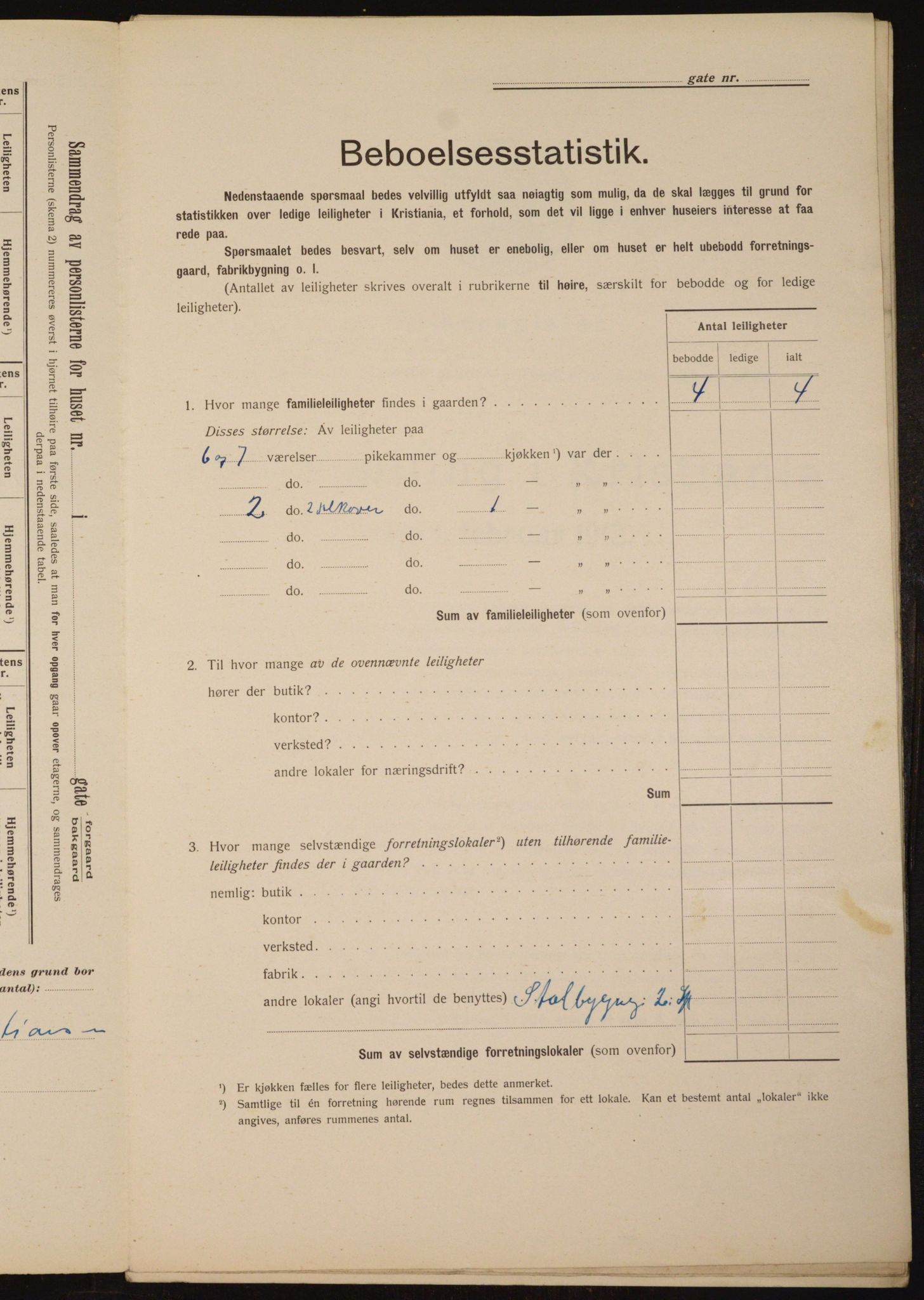 OBA, Kommunal folketelling 1.2.1912 for Kristiania, 1912, s. 52099