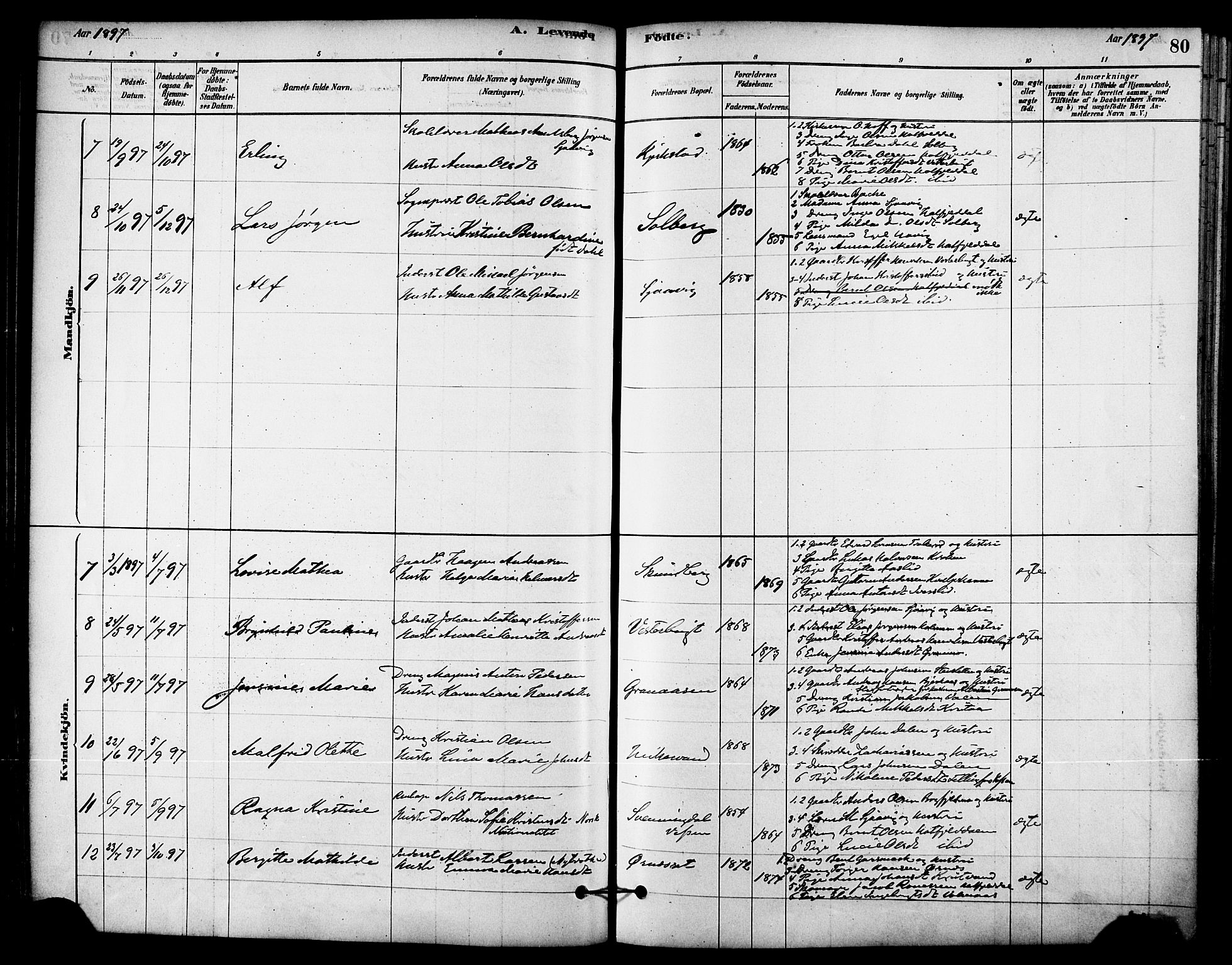 Ministerialprotokoller, klokkerbøker og fødselsregistre - Nordland, AV/SAT-A-1459/823/L0325: Ministerialbok nr. 823A02, 1878-1898, s. 80