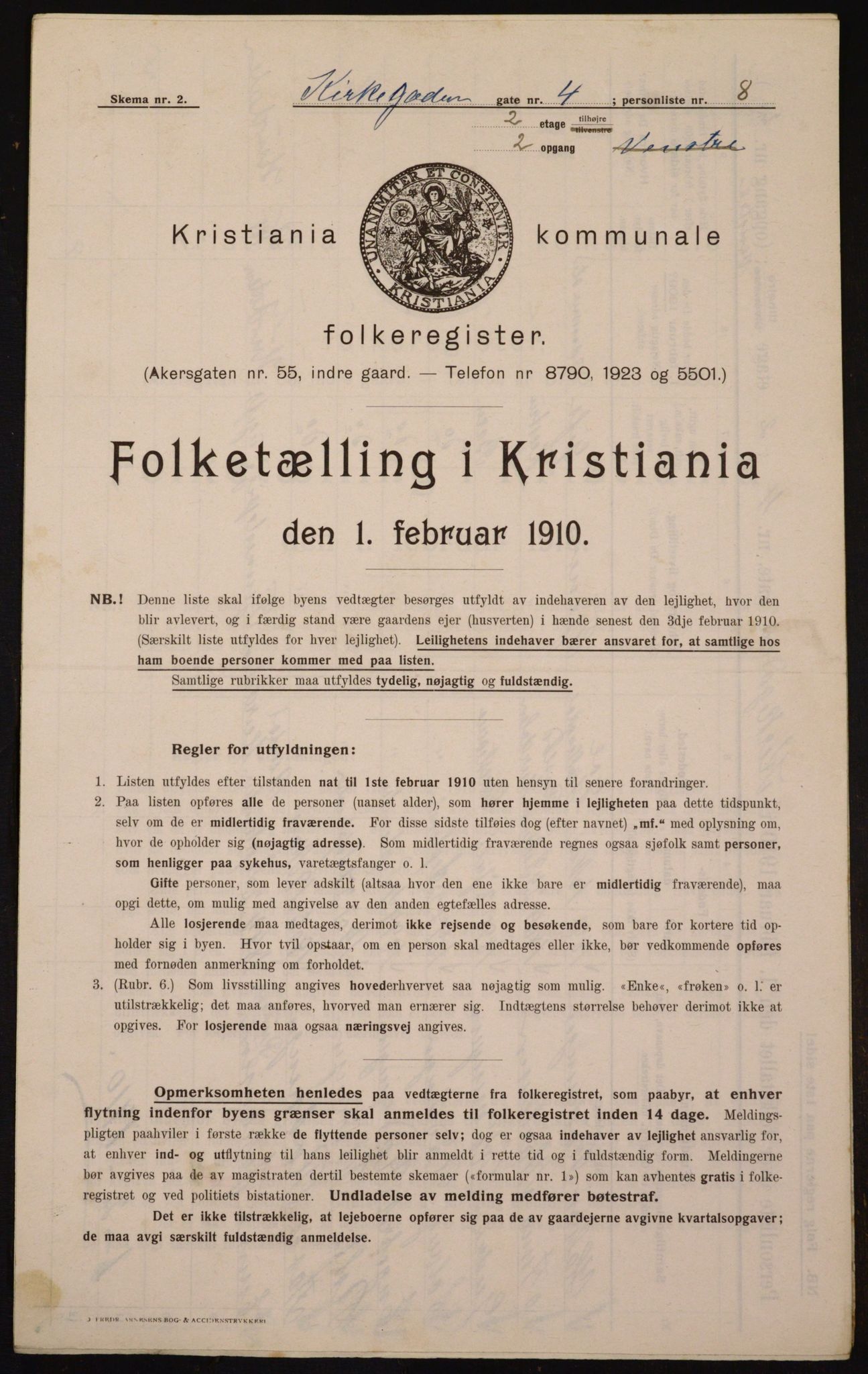 OBA, Kommunal folketelling 1.2.1910 for Kristiania, 1910, s. 48222