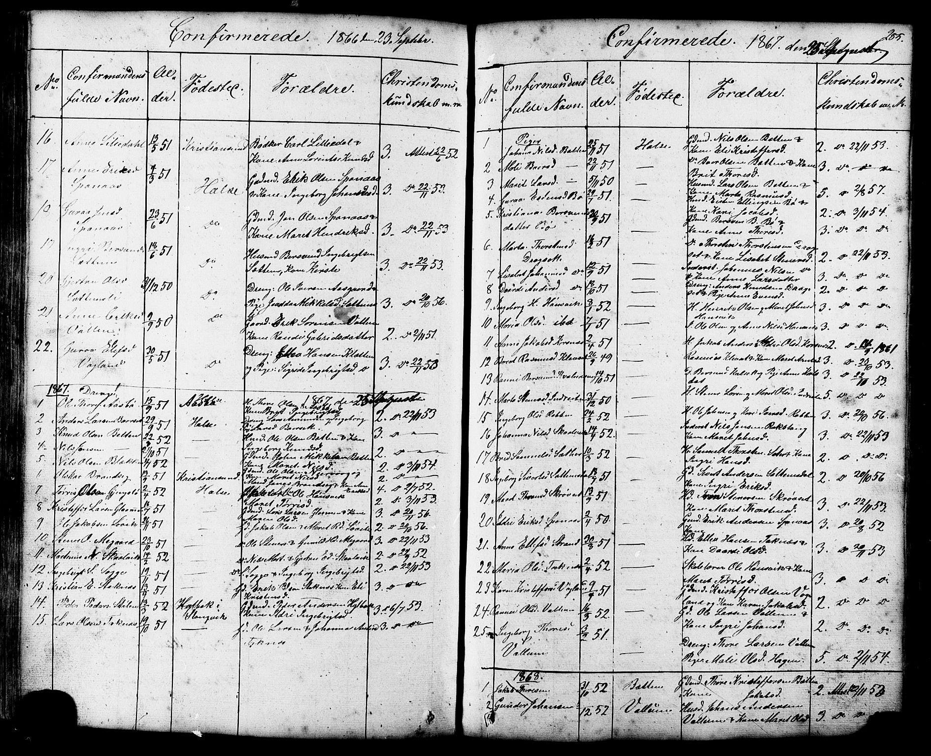 Ministerialprotokoller, klokkerbøker og fødselsregistre - Møre og Romsdal, SAT/A-1454/576/L0890: Klokkerbok nr. 576C01, 1837-1908, s. 285