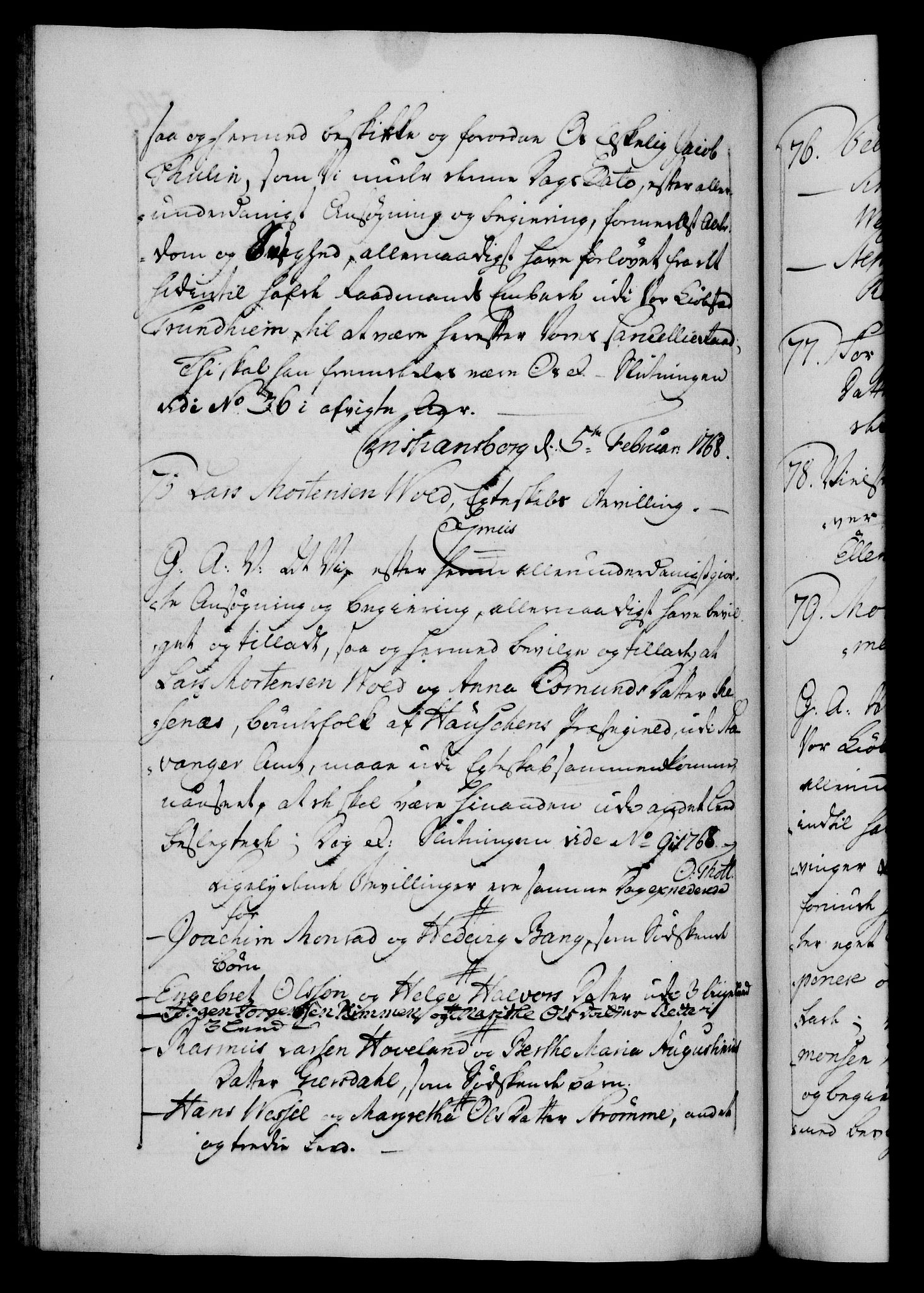 Danske Kanselli 1572-1799, RA/EA-3023/F/Fc/Fca/Fcaa/L0043: Norske registre, 1766-1768, s. 546b