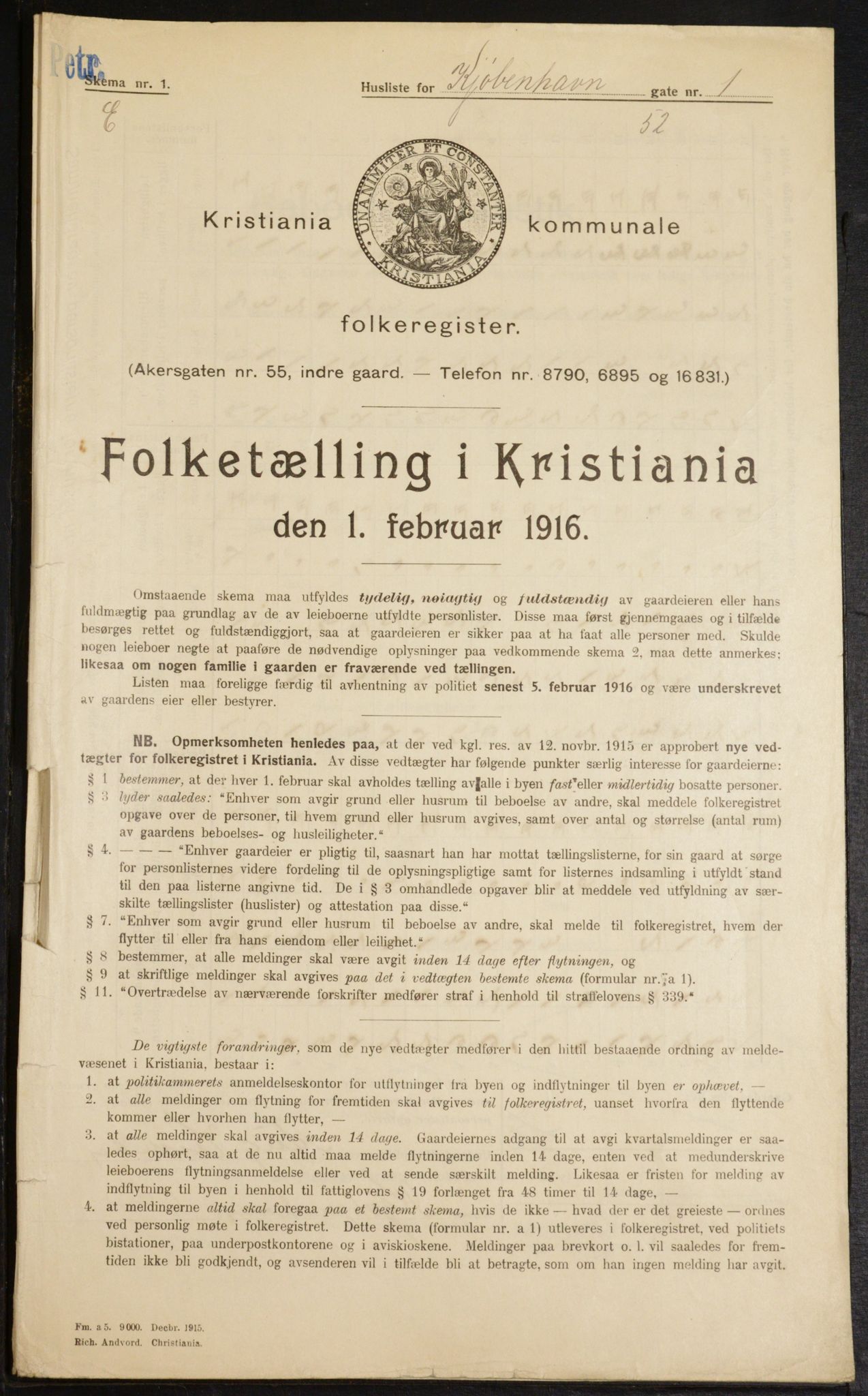 OBA, Kommunal folketelling 1.2.1916 for Kristiania, 1916, s. 56175