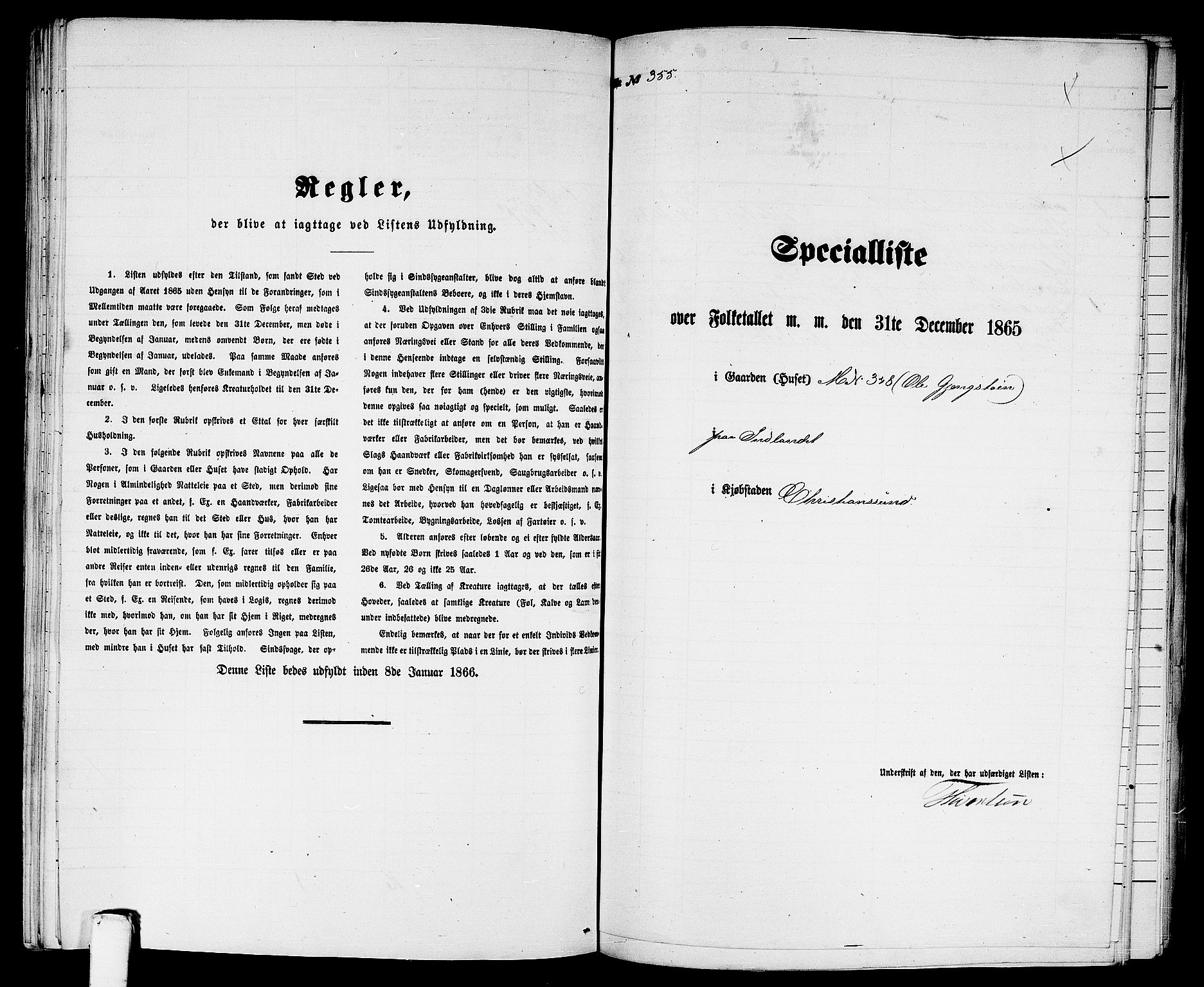 RA, Folketelling 1865 for 1503B Kristiansund prestegjeld, Kristiansund kjøpstad, 1865, s. 724