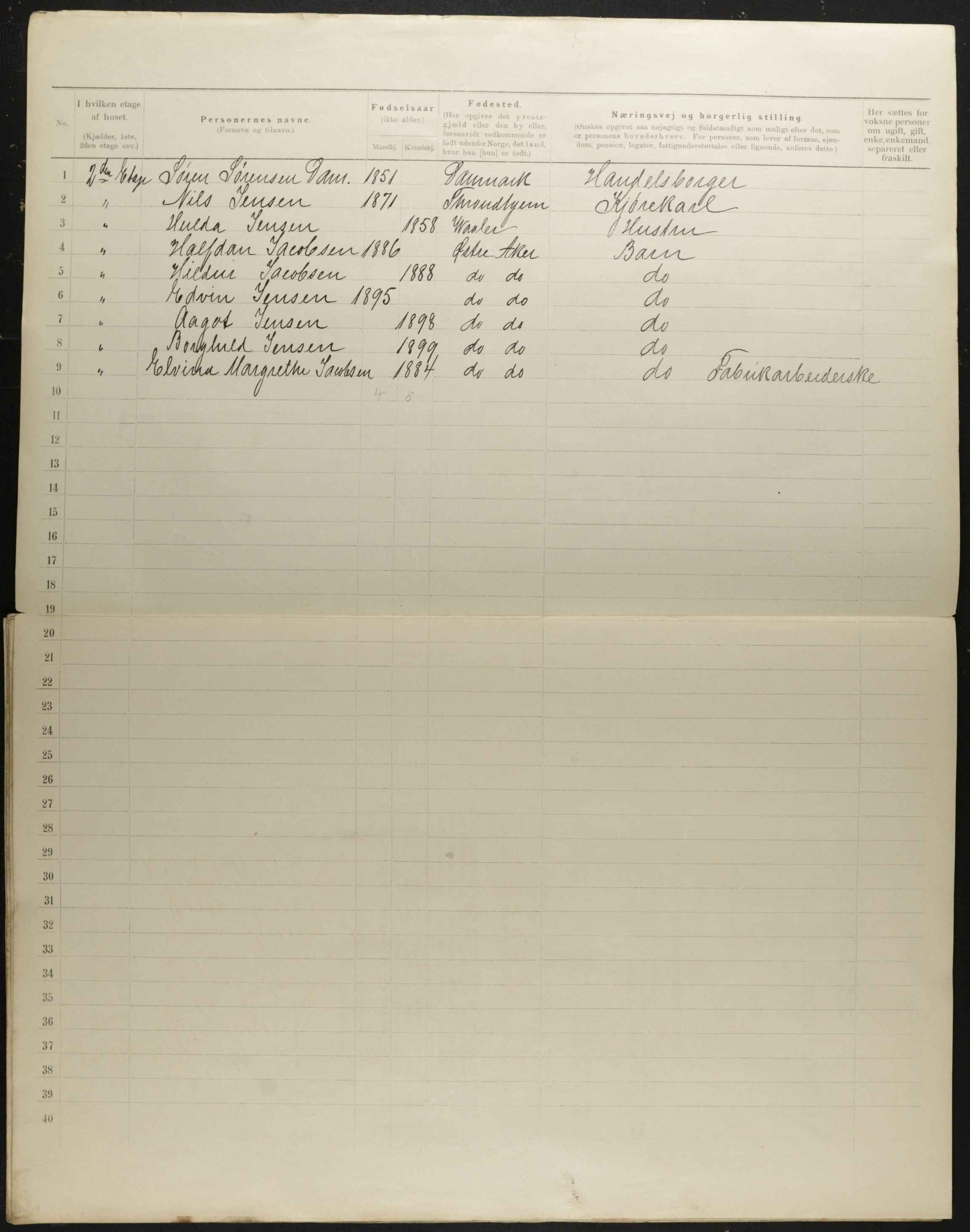OBA, Kommunal folketelling 31.12.1901 for Kristiania kjøpstad, 1901, s. 1361