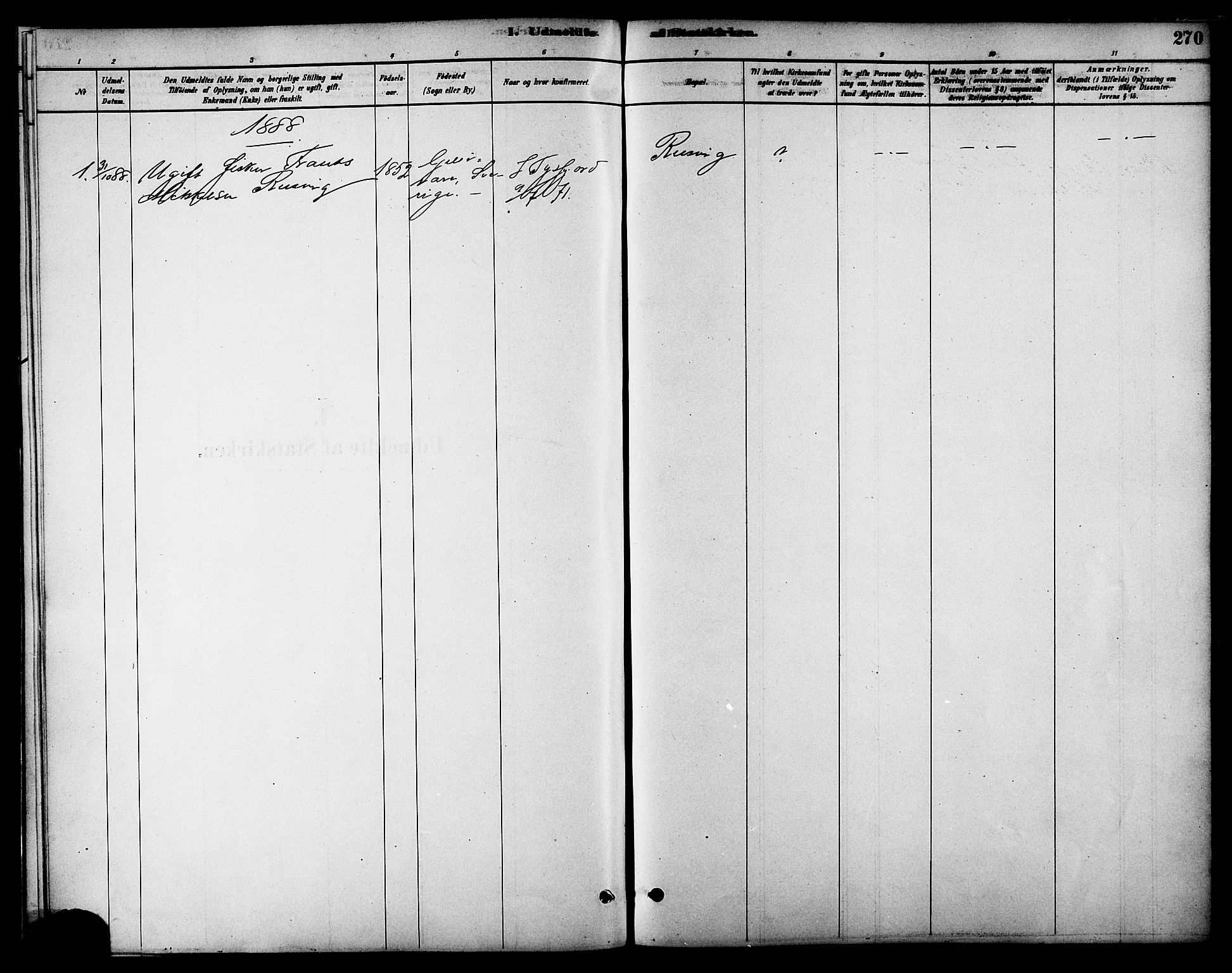 Ministerialprotokoller, klokkerbøker og fødselsregistre - Nordland, AV/SAT-A-1459/861/L0868: Ministerialbok nr. 861A03, 1879-1889, s. 270