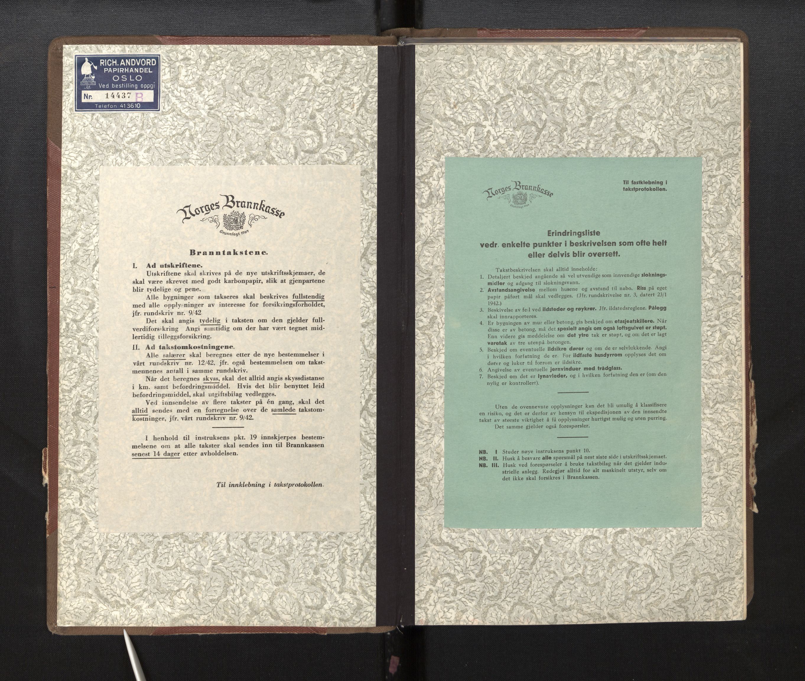 Lensmannen i Kinn, SAB/A-28801/0012/L0004c: Branntakstprotokoll, 1950-1953