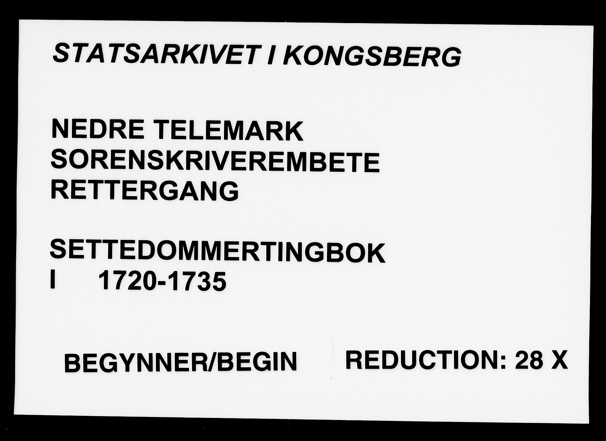 Nedre Telemark sorenskriveri, SAKO/A-135/F/Fb/L0001: Settedomtingbok, 1720-1735