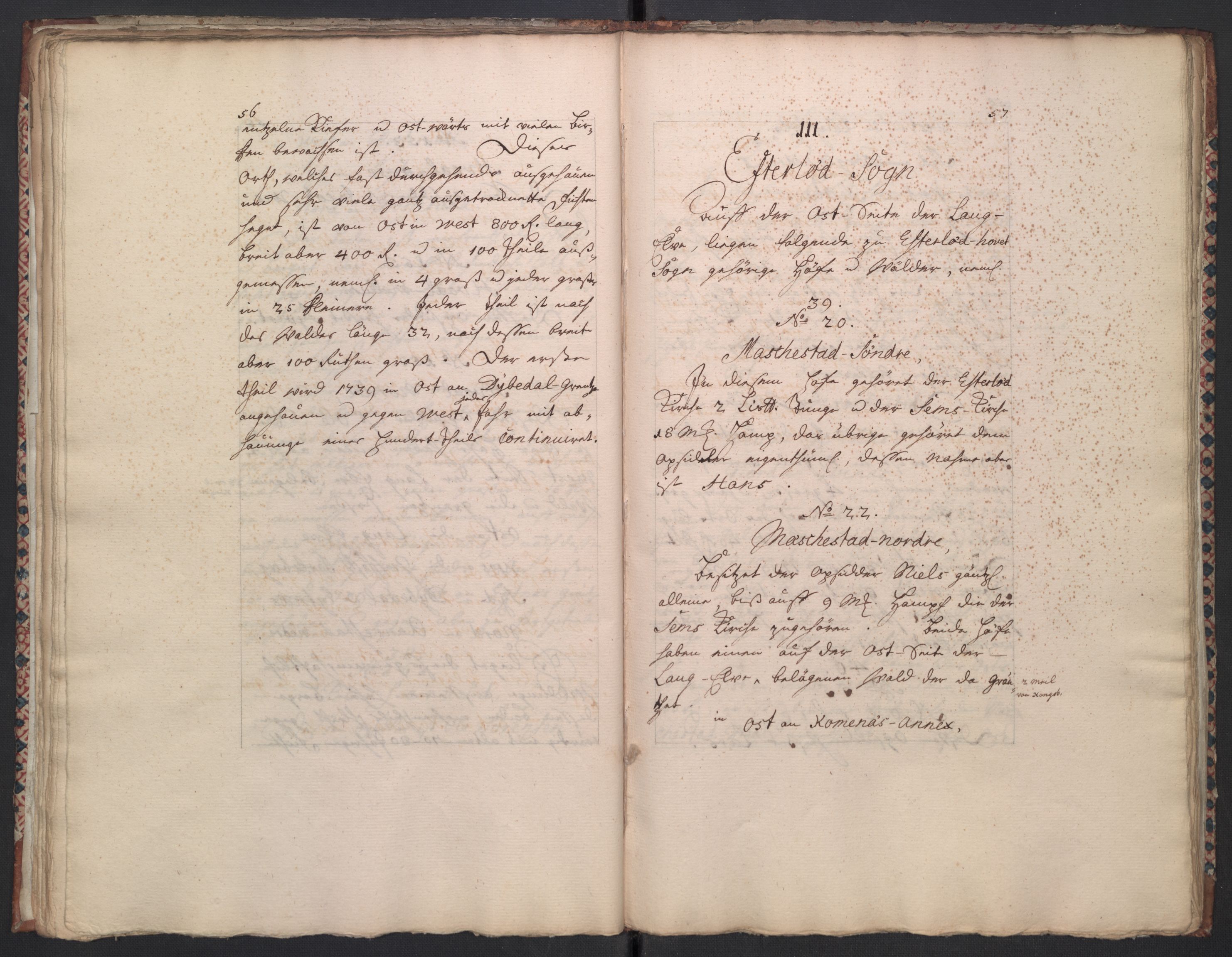 Brünnichs samling, RA/PA-0171/F/L0076: Foliobind nr. 76, 1739, s. 56-57